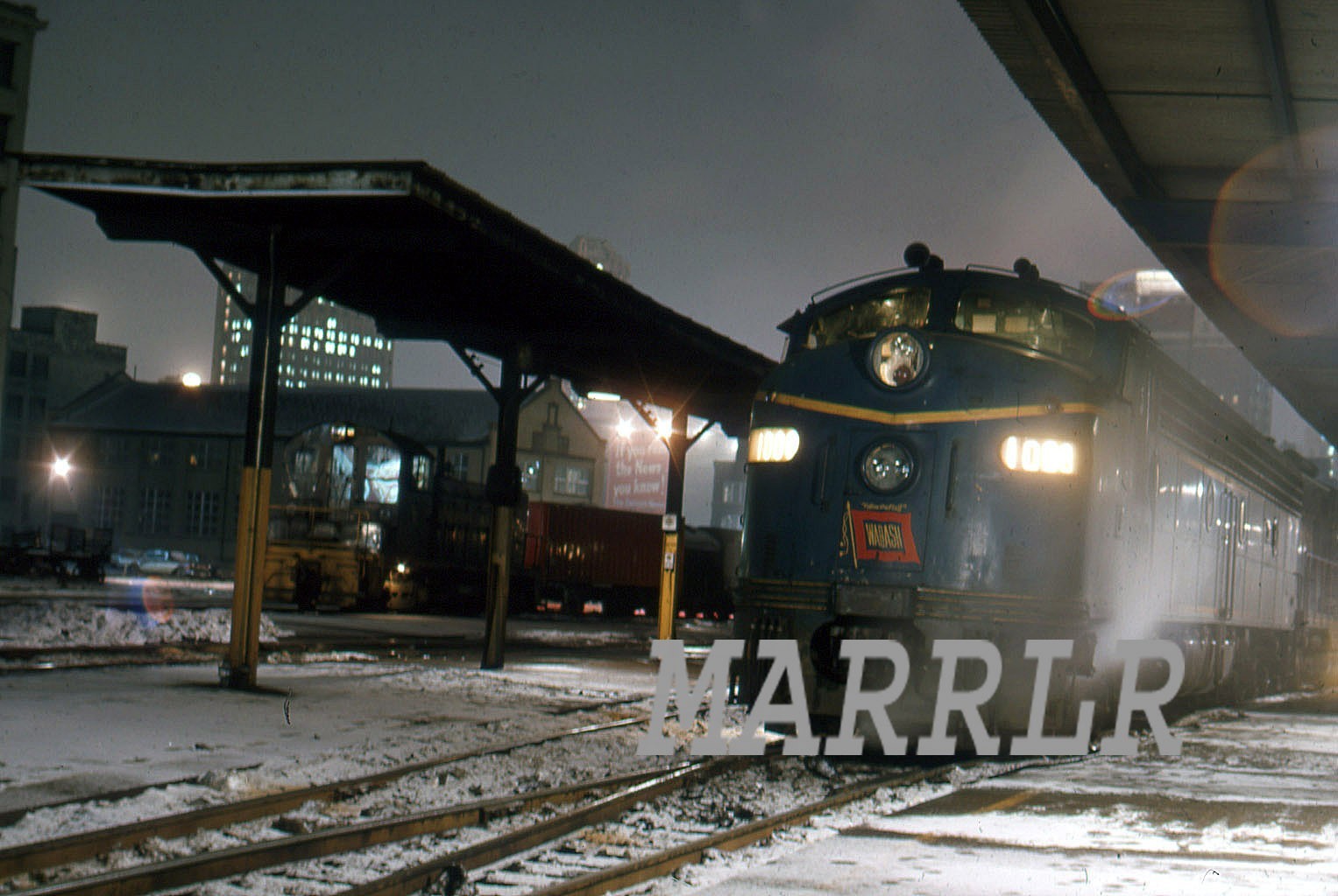 RR Photo-WABASH WAB 1008 E8A at Detroit Mi  12/8/1963