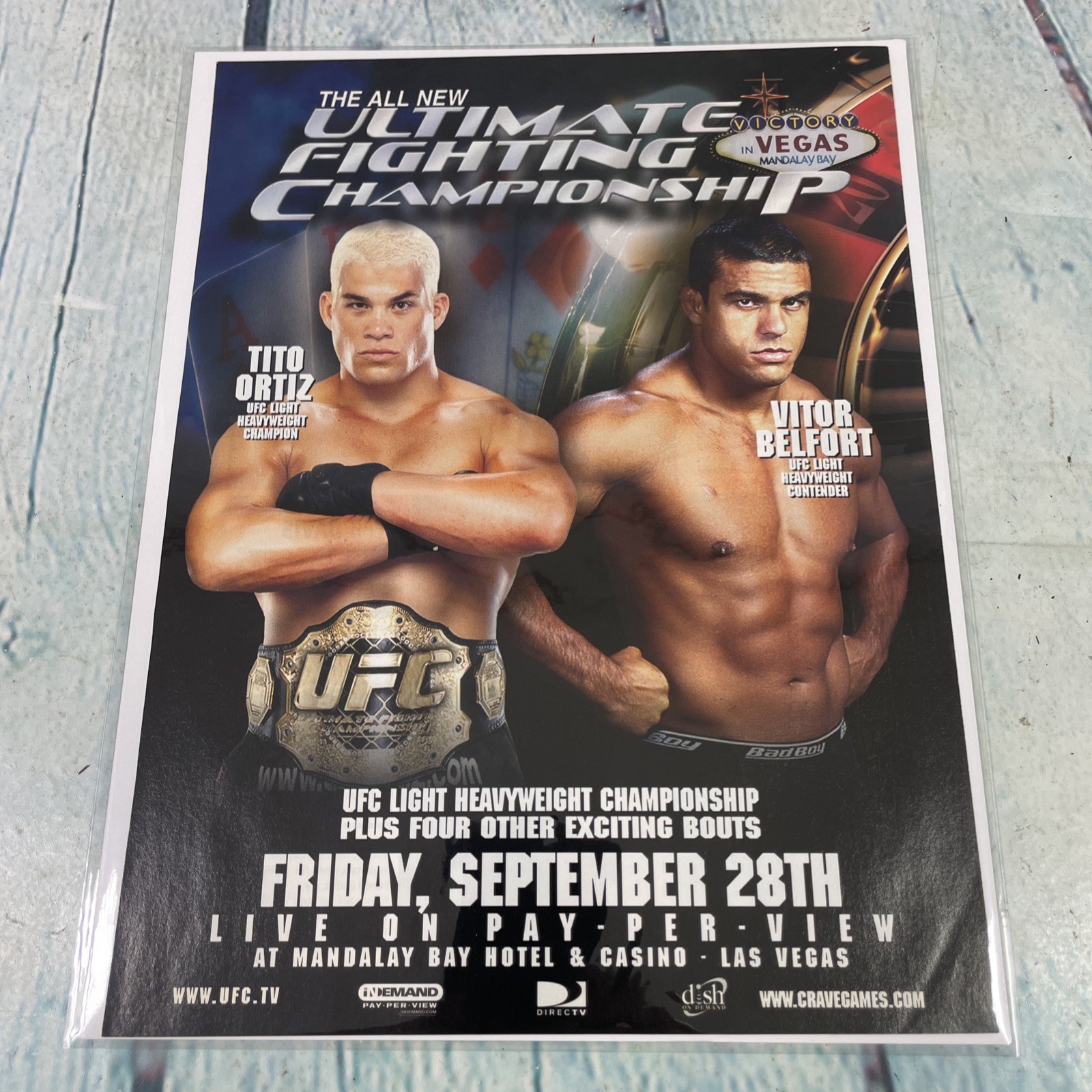 2001 UFC Light Heavyweight Fight Vtg Print Ad/Poster Pinup Promo Art Magazine Pg