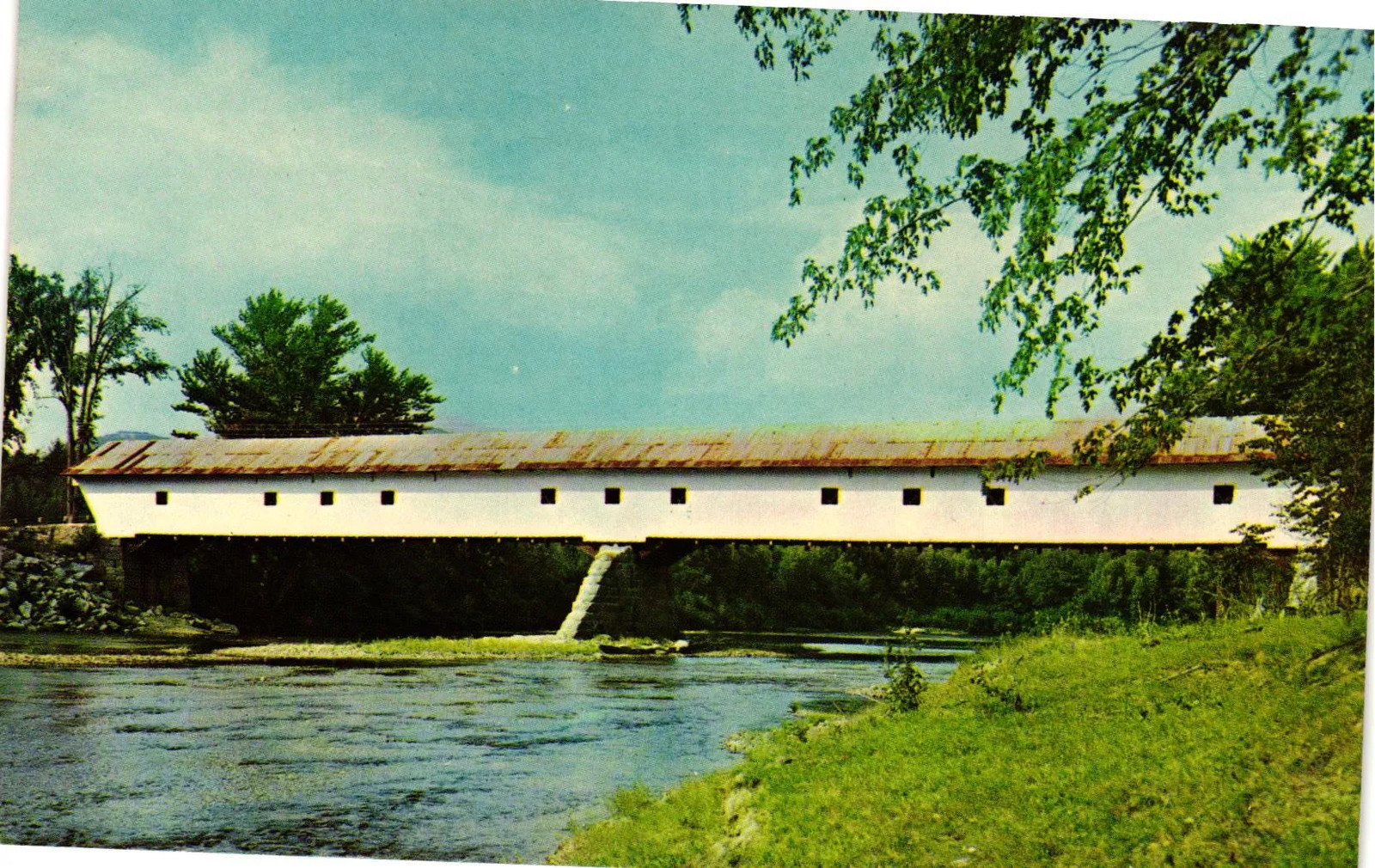 Vintage Postcard- Smith Joel\'s Bridge, Saco River 1960s