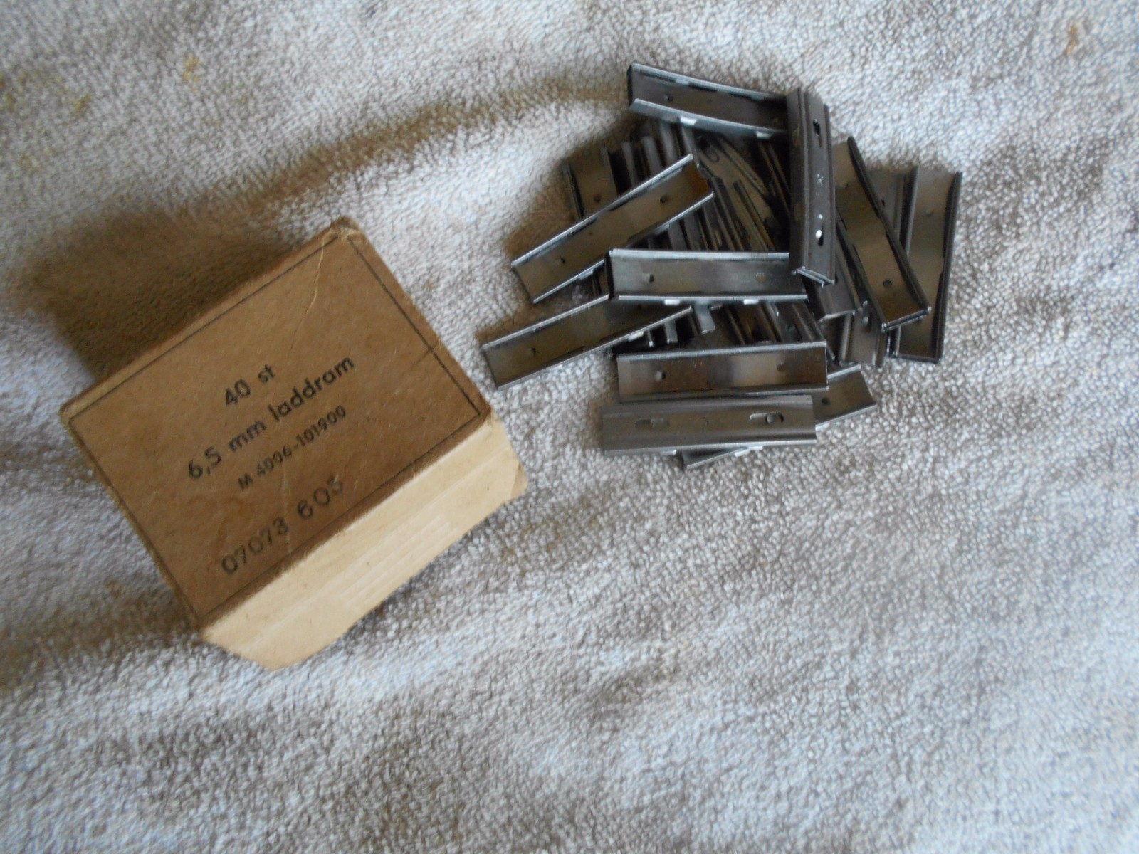 10 original swedish model 1896 1894 1938 mauser 6.5x55 stripper clips 5 rd NOS