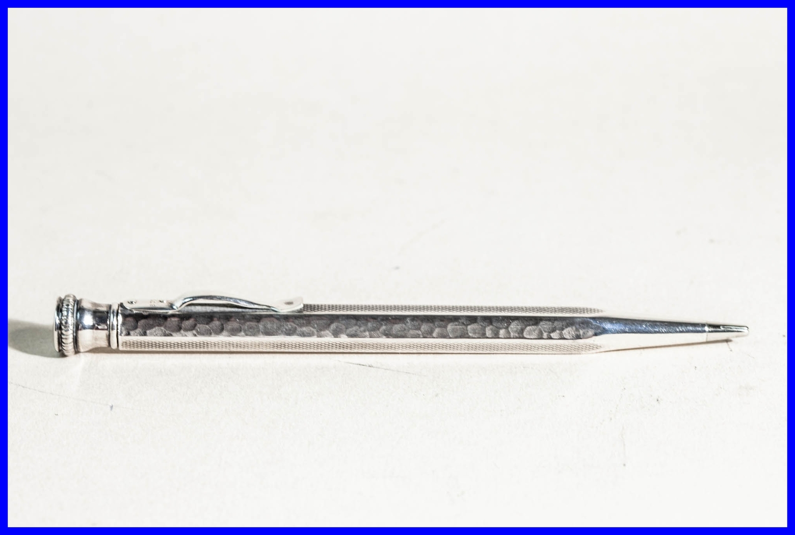 1920s J. Hammered 835 Silver Pocket Twist Pencil for 1.18 mm Leads