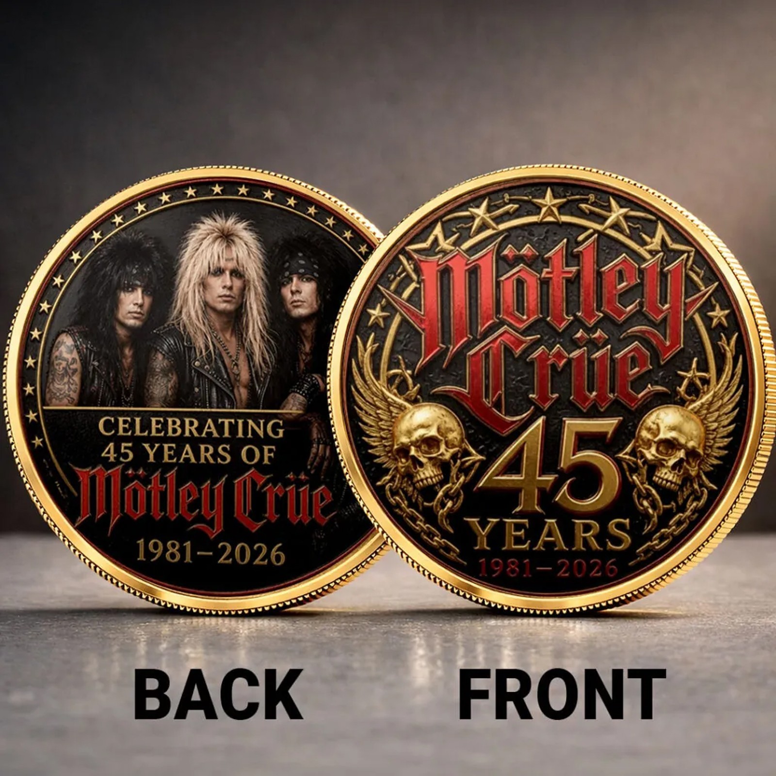 Mötley Crüe 45th Anniversary Commemorative Coin - MC001