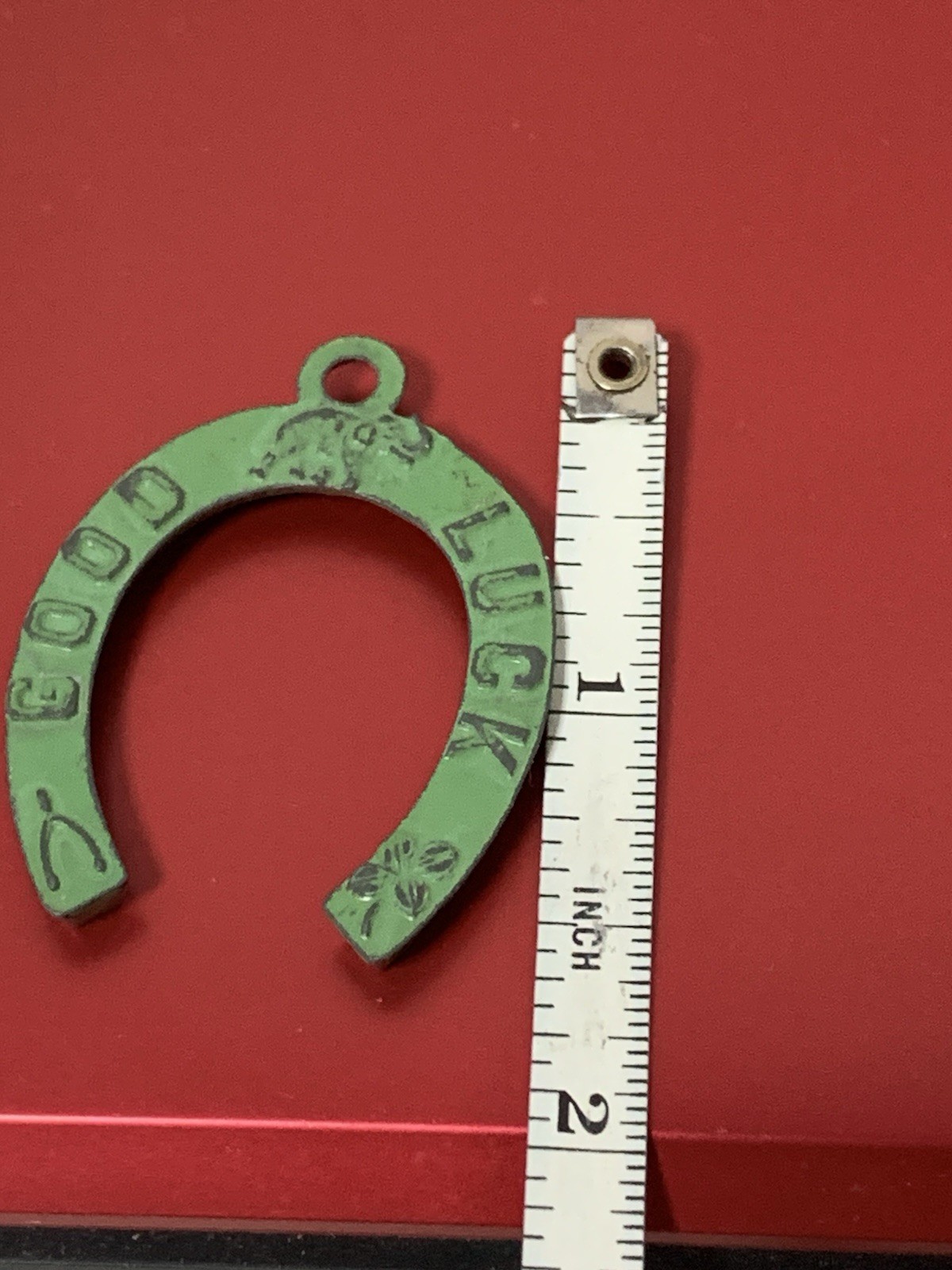Vintage Mid-Century Green Enameled 