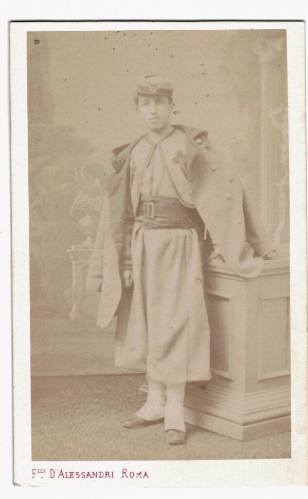 CDV Pontifical Zouaves Rome, Pontifical Army, Uniform, Western Volunteer