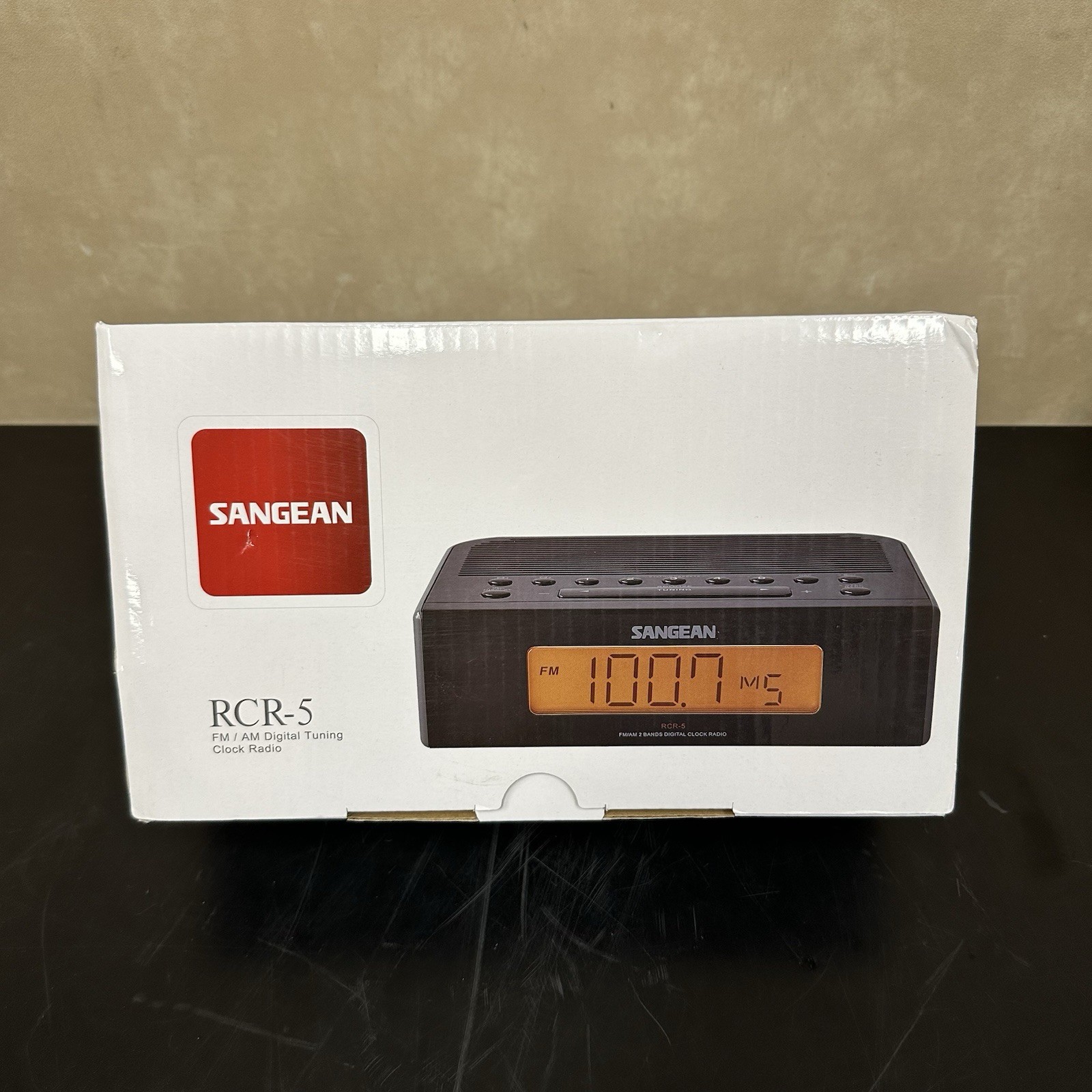 Sangean RCR-5 AM/FM Digital Tuning Clock Radio Black
