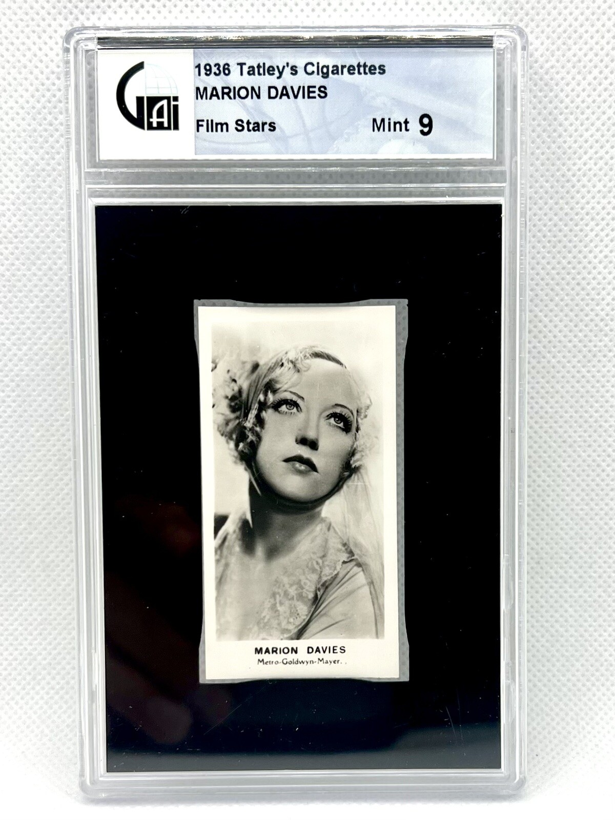 1936 Tatley\'s Cigarettes Film Stars MARION DAVIES GAI 9 MINT