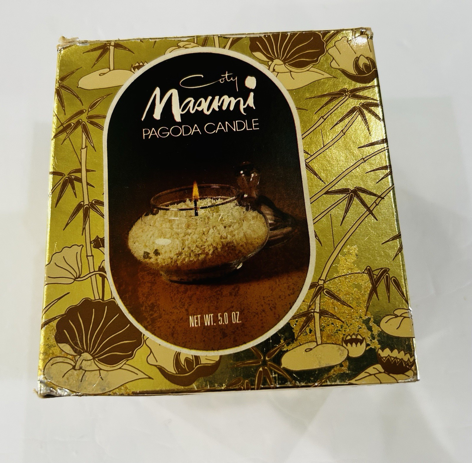 Vintage 1970s Coty Masumi Pagoda Candle Collector Original Box RARE Discontinued