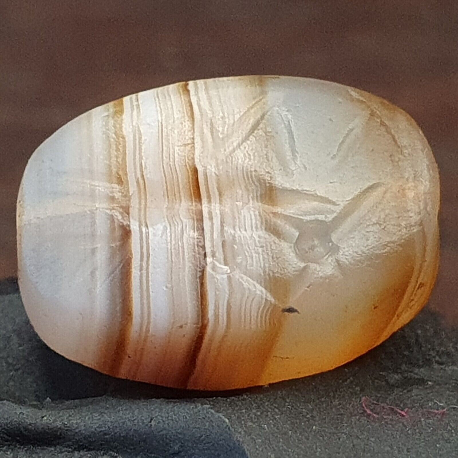 Ancient achaemenid-sassanian persian agate pegasus stamp seal very rare
