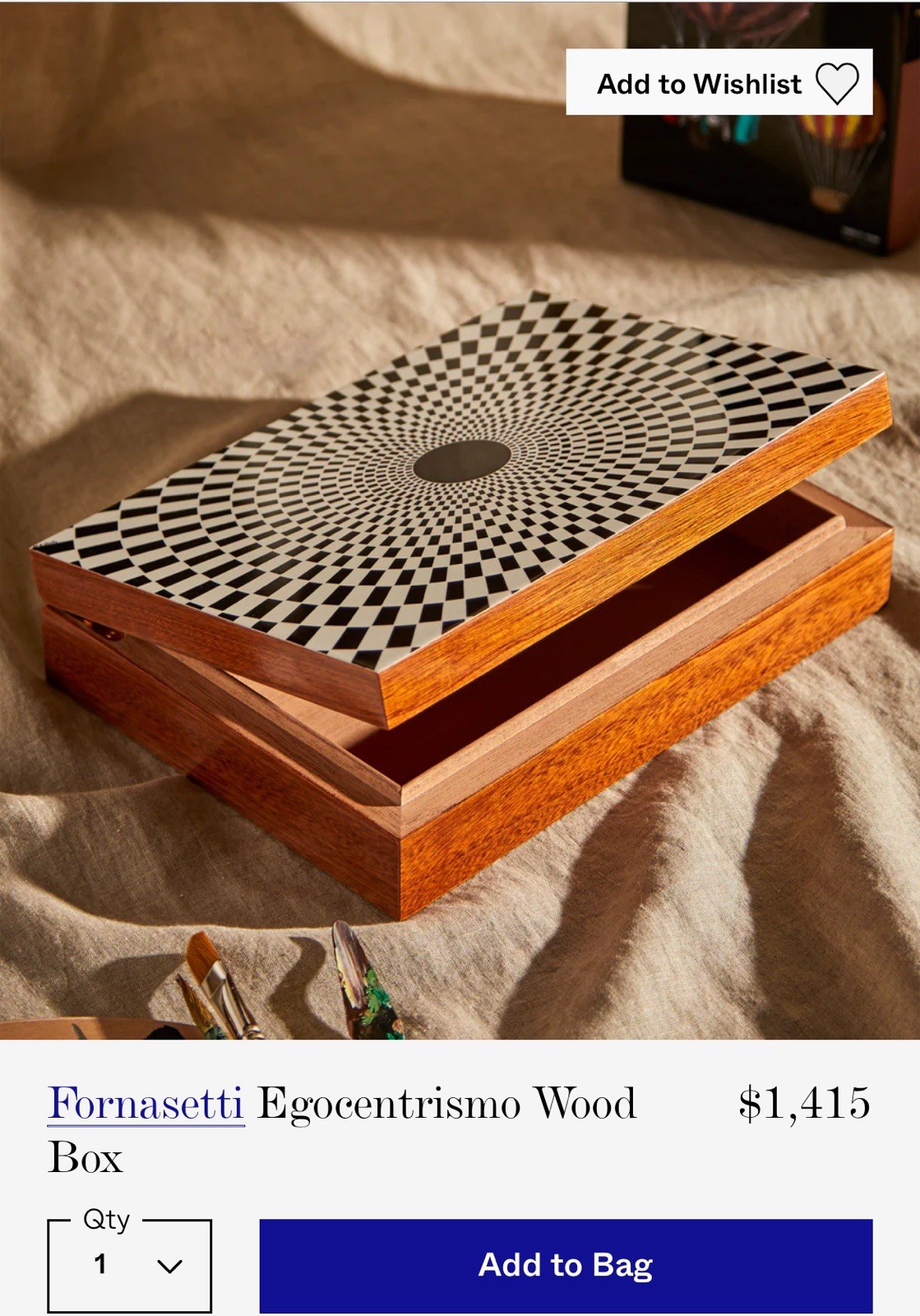 Fornasetti Egocentrismo Wood Box