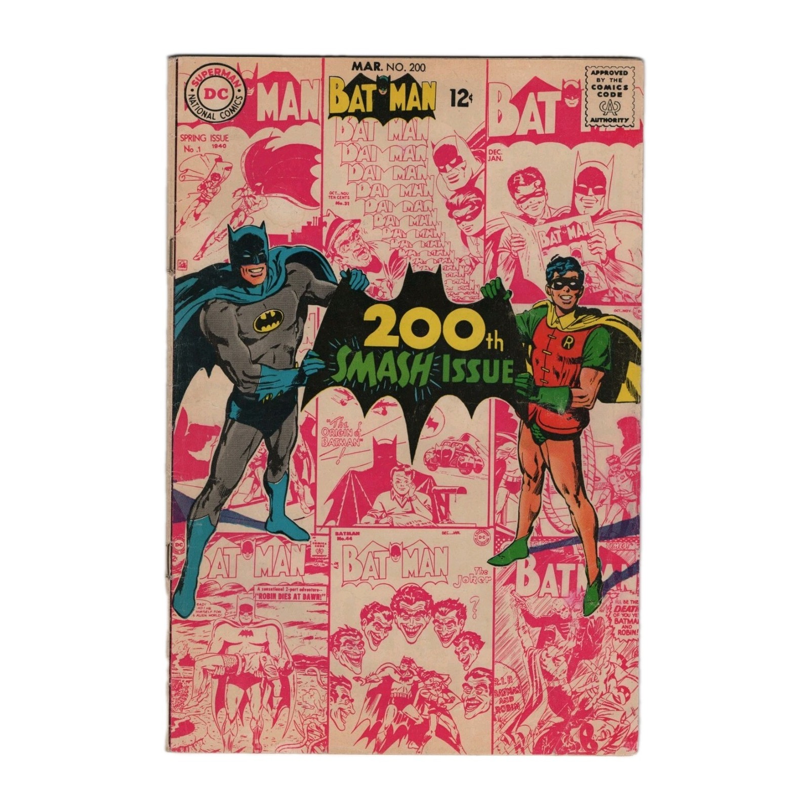 Batman #200 1st Neal Adams Work Iconic Cover Art Silver Age DC Comics 1968