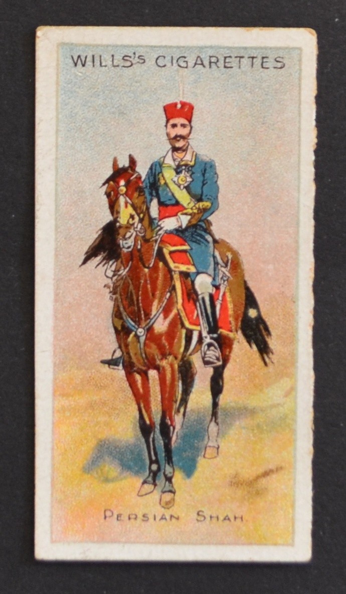 1913 Wills\'s Australia Riders of the World Cigarette Card No. 32 Persian Shah