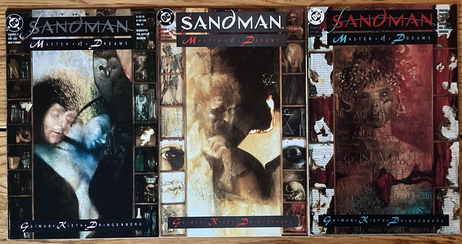 DC Comics The Sandman 3-Issue Comic Lot Dream (Morpheus) Neil Gaiman