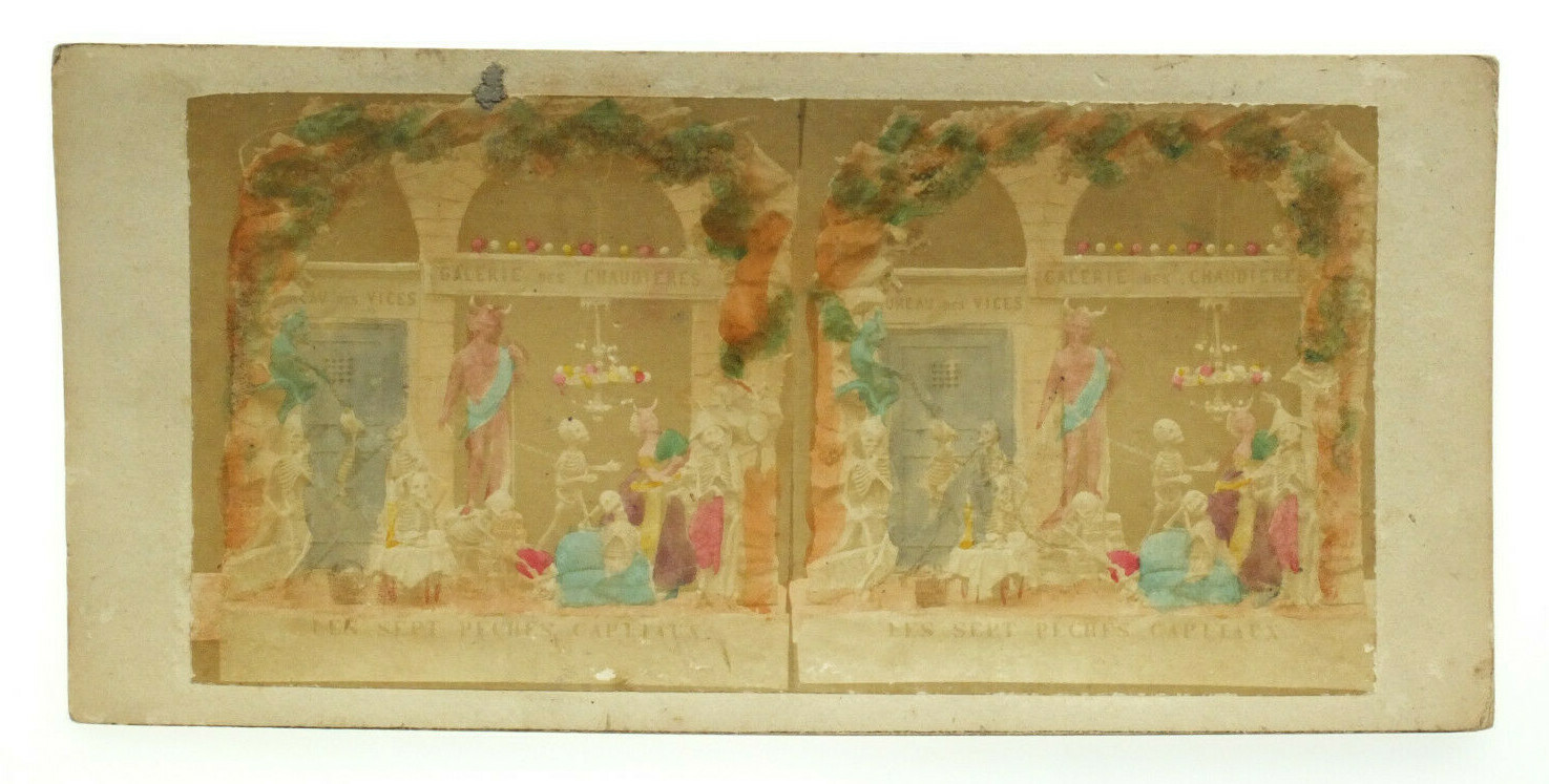 Stereoscopic albumin photography. Diablerie, The Seven Deadly Sins