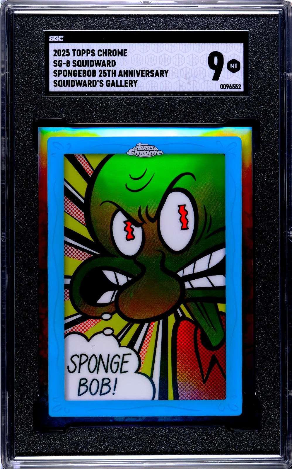 2025 Topps Chrome SpongeBob 25th Squidward #SG-8 SGC 9
