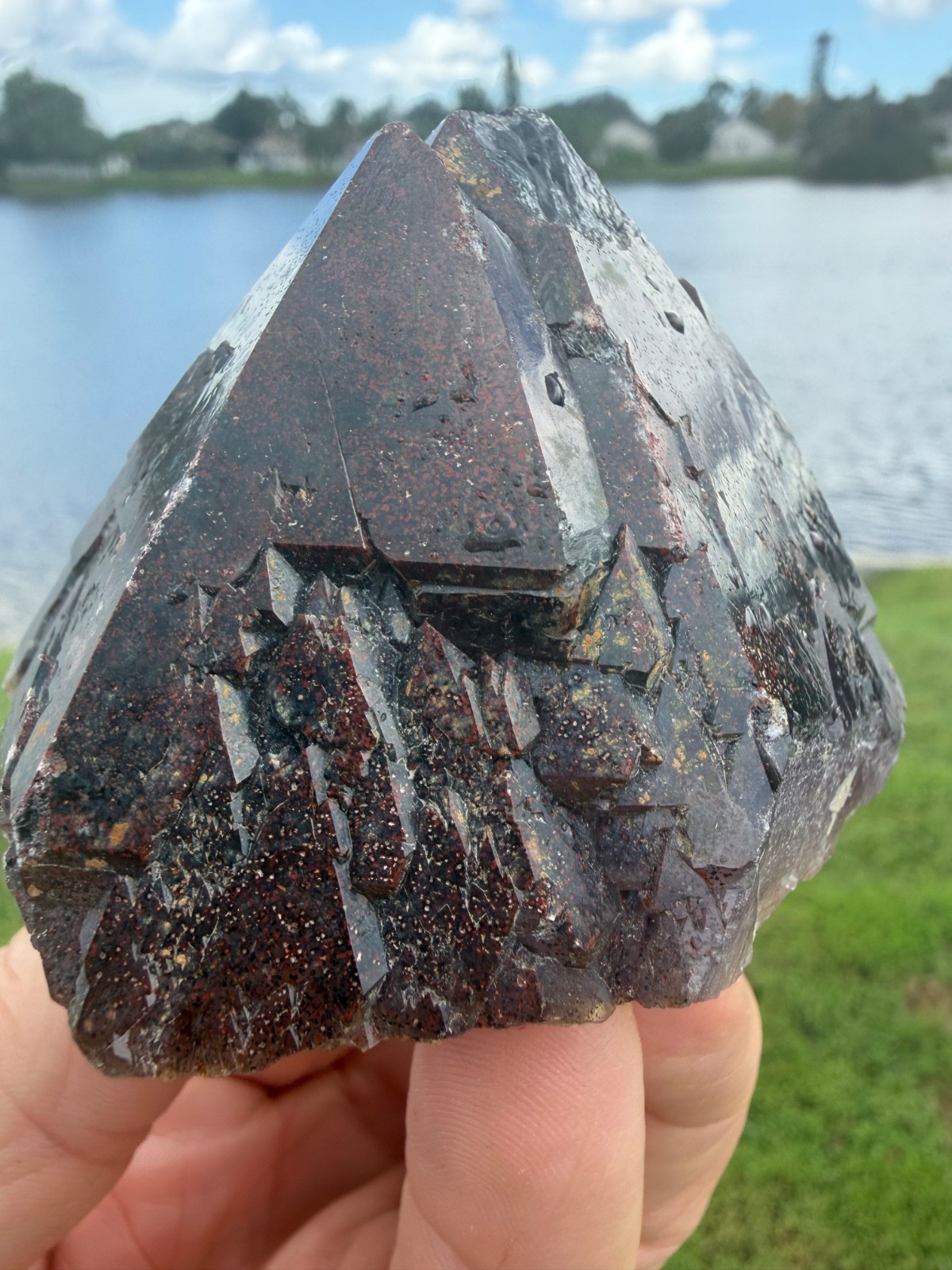 Auralite 23 Crystal Red Cap with record many keepers from Canada 251 grams 3