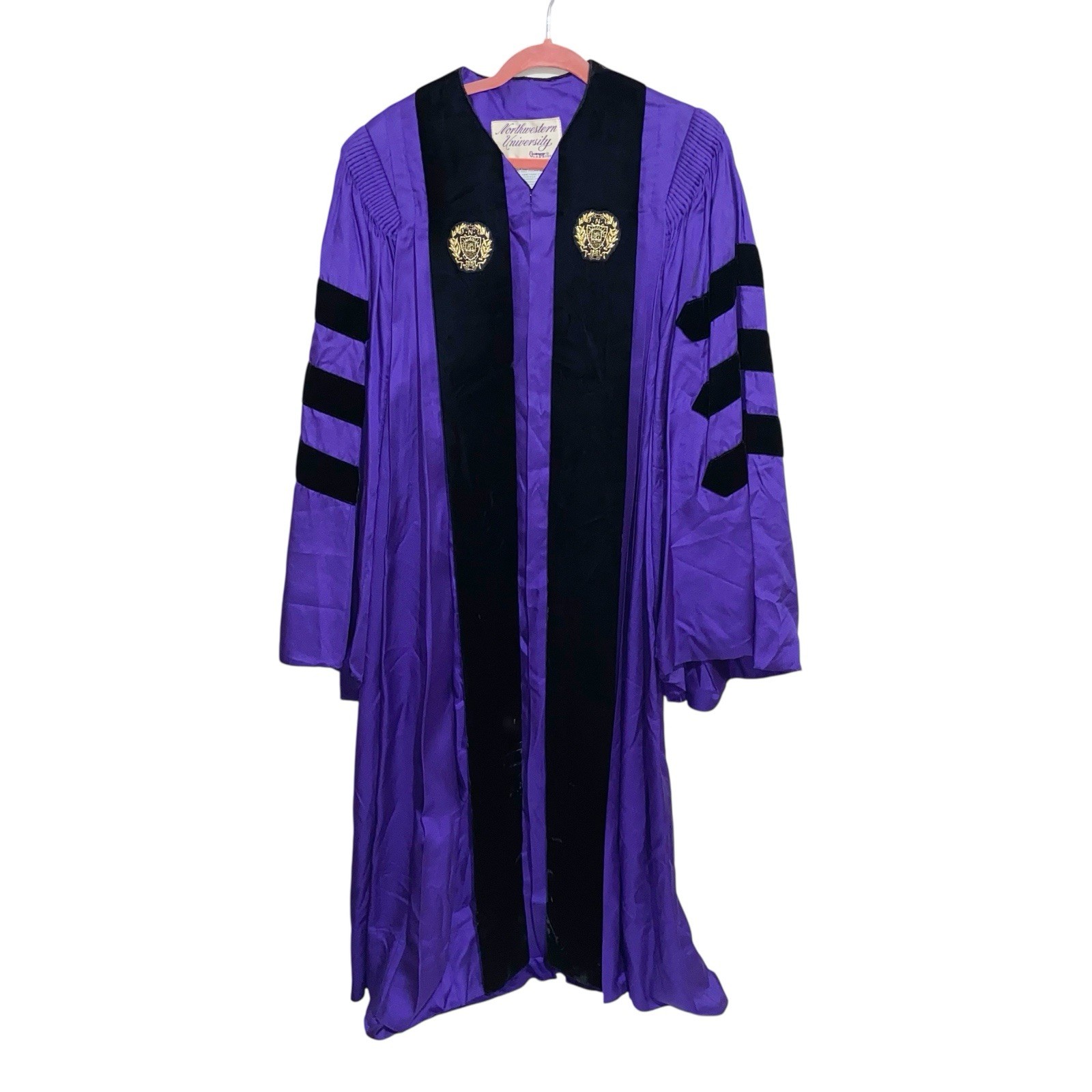 Northwestern University Doctorate Graduation Gown ER Moore Purple Velvet College