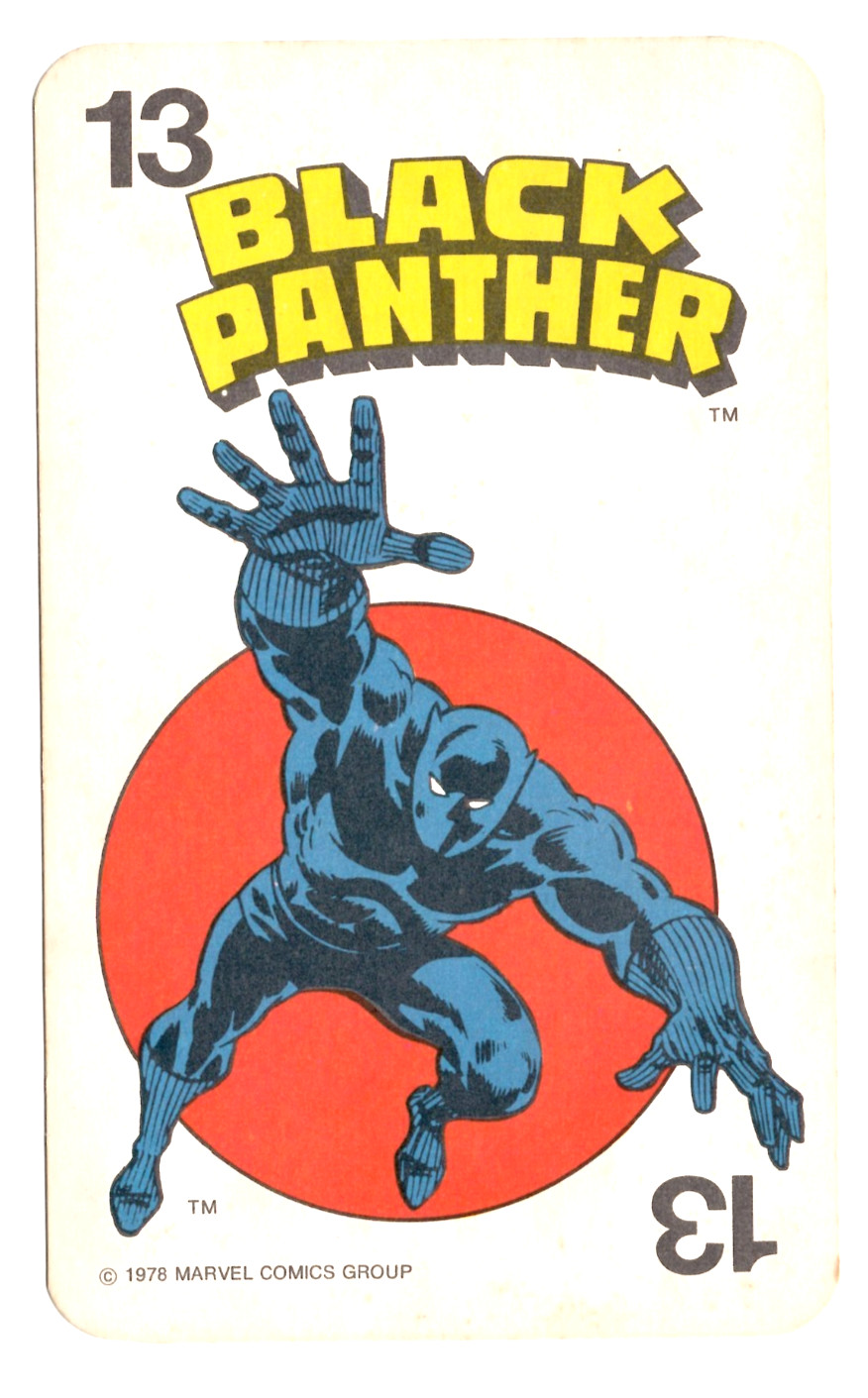 Black Panther 1978 MILTON BRADLEY Marvel Comics Super Heroes Jumbo Card Game #13