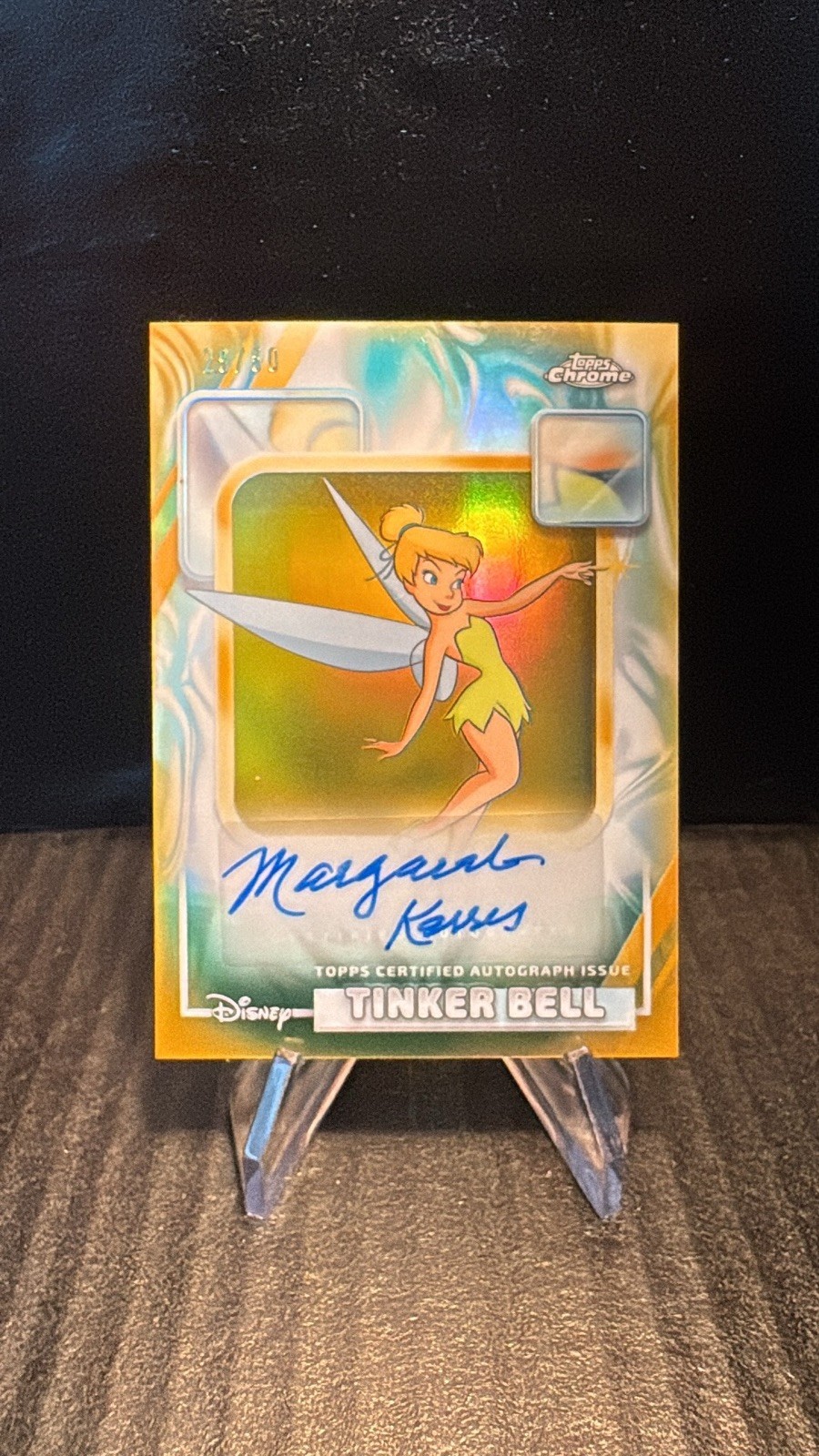 Topps 2026 Disney Chrome Tinker Bell Authentic Auto Margaret Kerry AA-MK /50