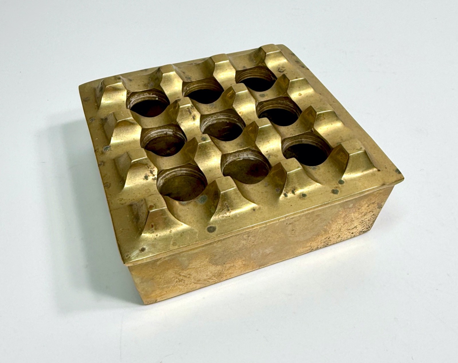 Vintage  Mid Century Swedish Ultima 9-Hole Brutalist Cigar Ashtray