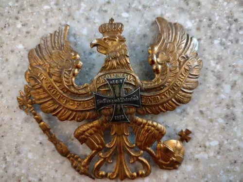 WWI German brass eagle helmet insignia Antique Designer Gift