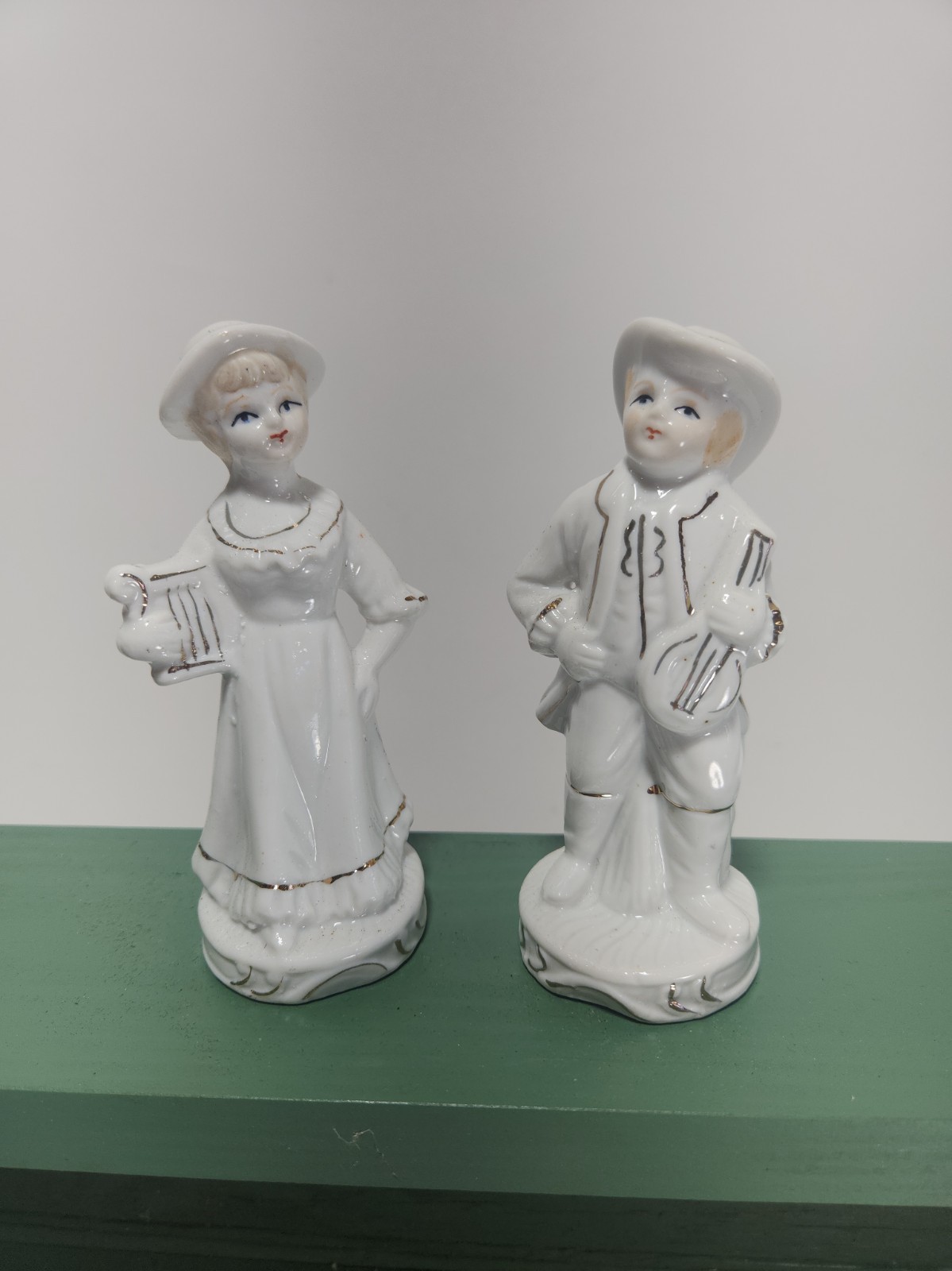 Vintage Porcelain Colonial Couple Figurines 5