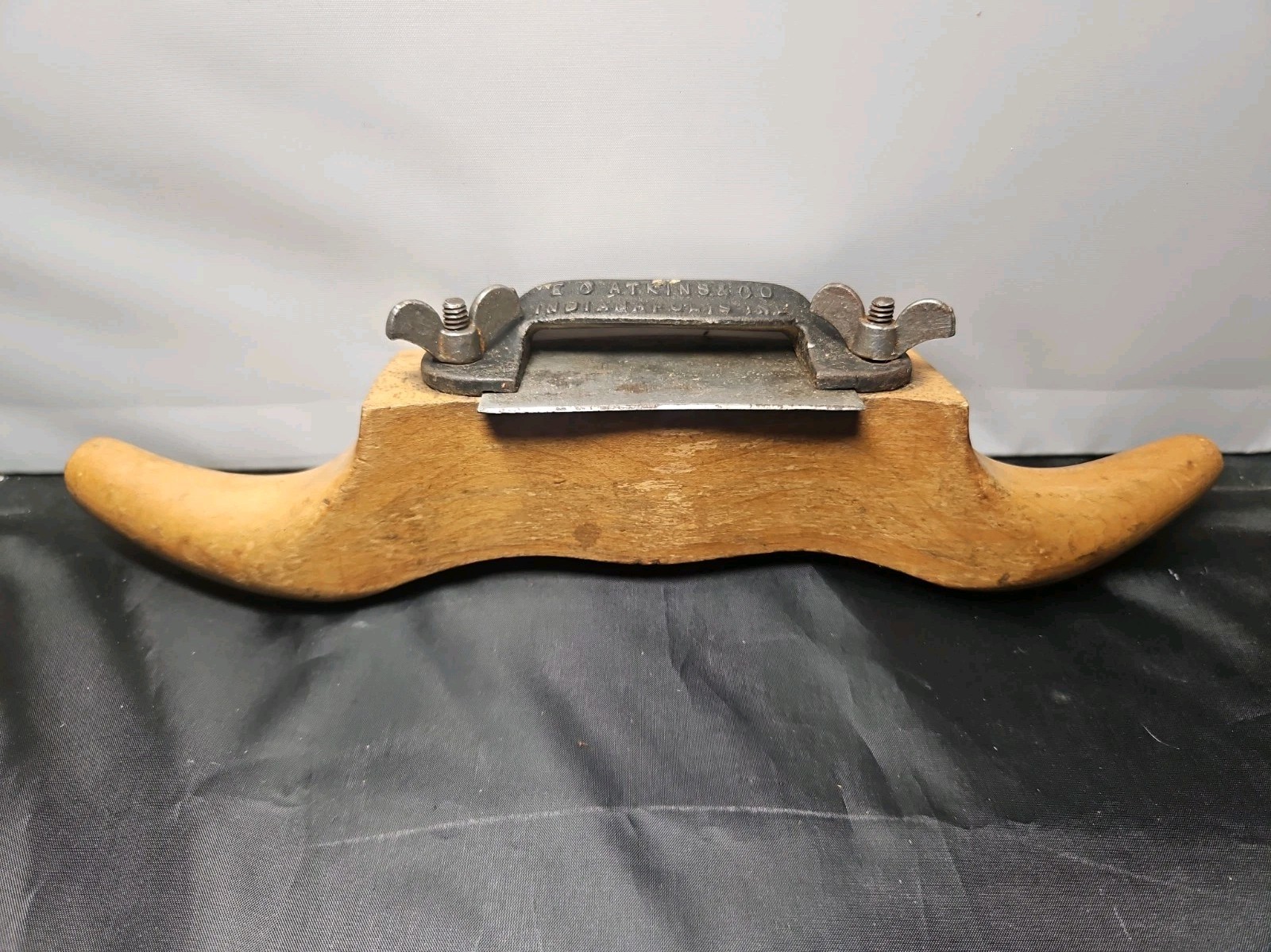 Antique E.C. Atkins & Co Ram’s Horn Cabinet Scraper Indianapolis Original Tool