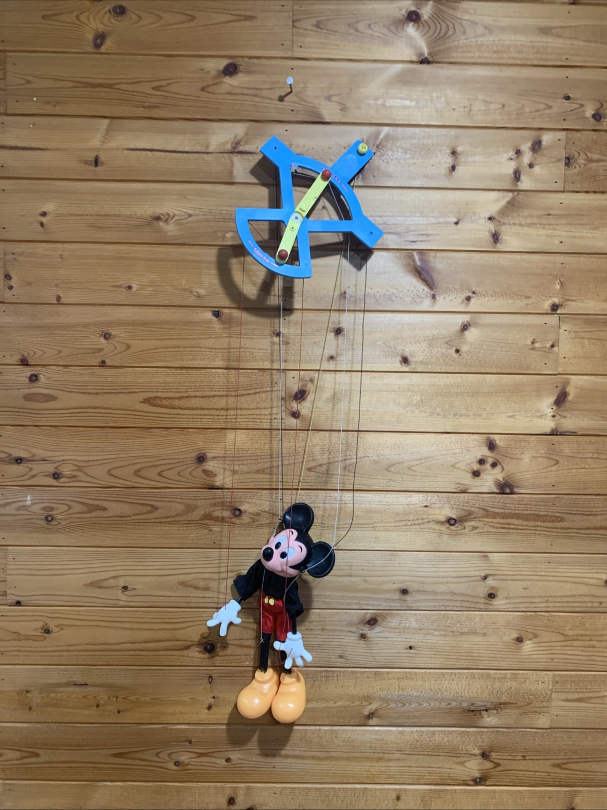 Vintage 1970s MICKEY MOUSE String Marionette Puppet Walt Disney Productions