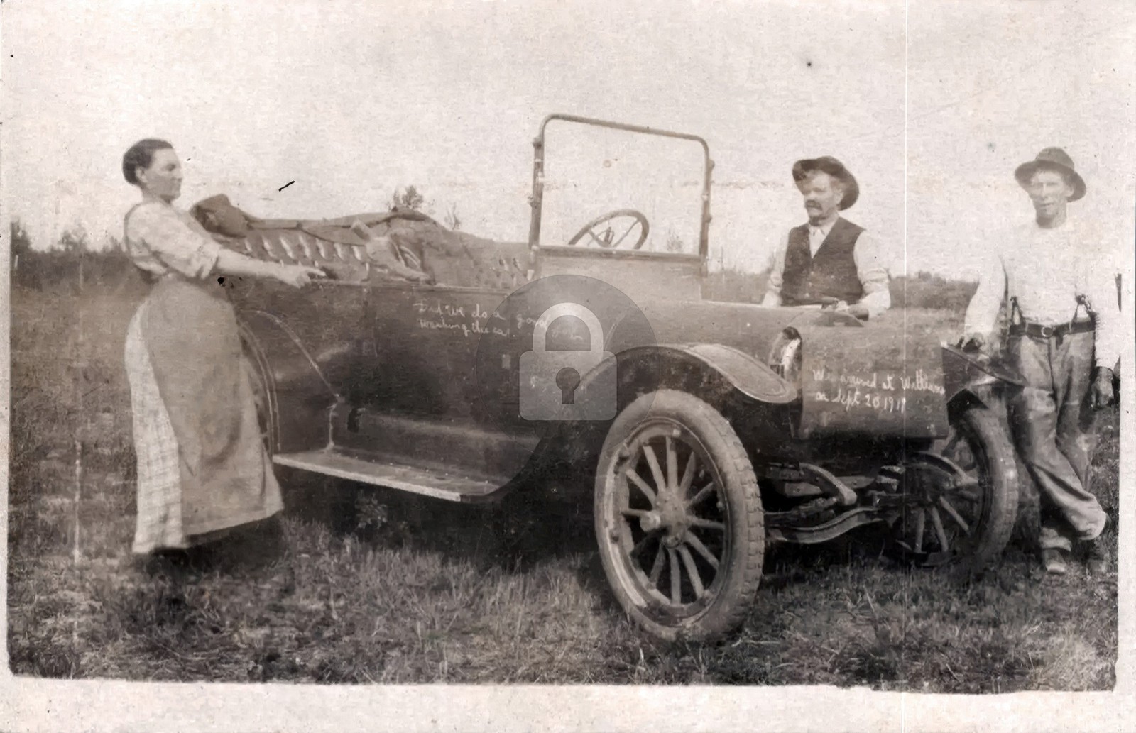 Iowa IA Williams 1917 Old Automobile Writing on Car RPPC Photo Postcard COPY Iowa IA Williams 1917 Old Automobile Writing on Car RPPC Photo Postcard COPY