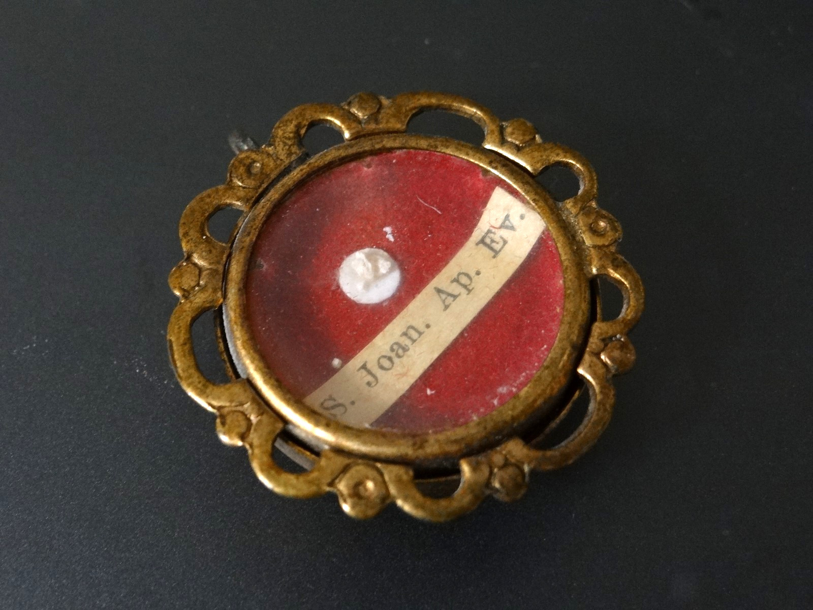 Vintage Reliquary Relic - St. John the Apostle Evangelist Disciple