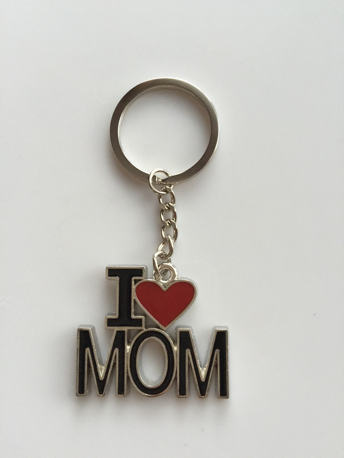 1x I LOVE PAPA or MOM Metal Key Ring Key chain Holder Novelty Mother\'s day Gift