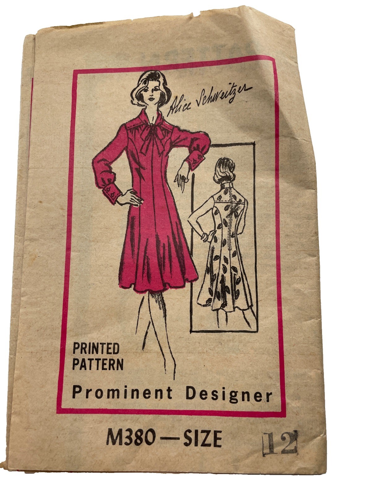 Vintage Alice Schweitzer Pattern M380 Size 12