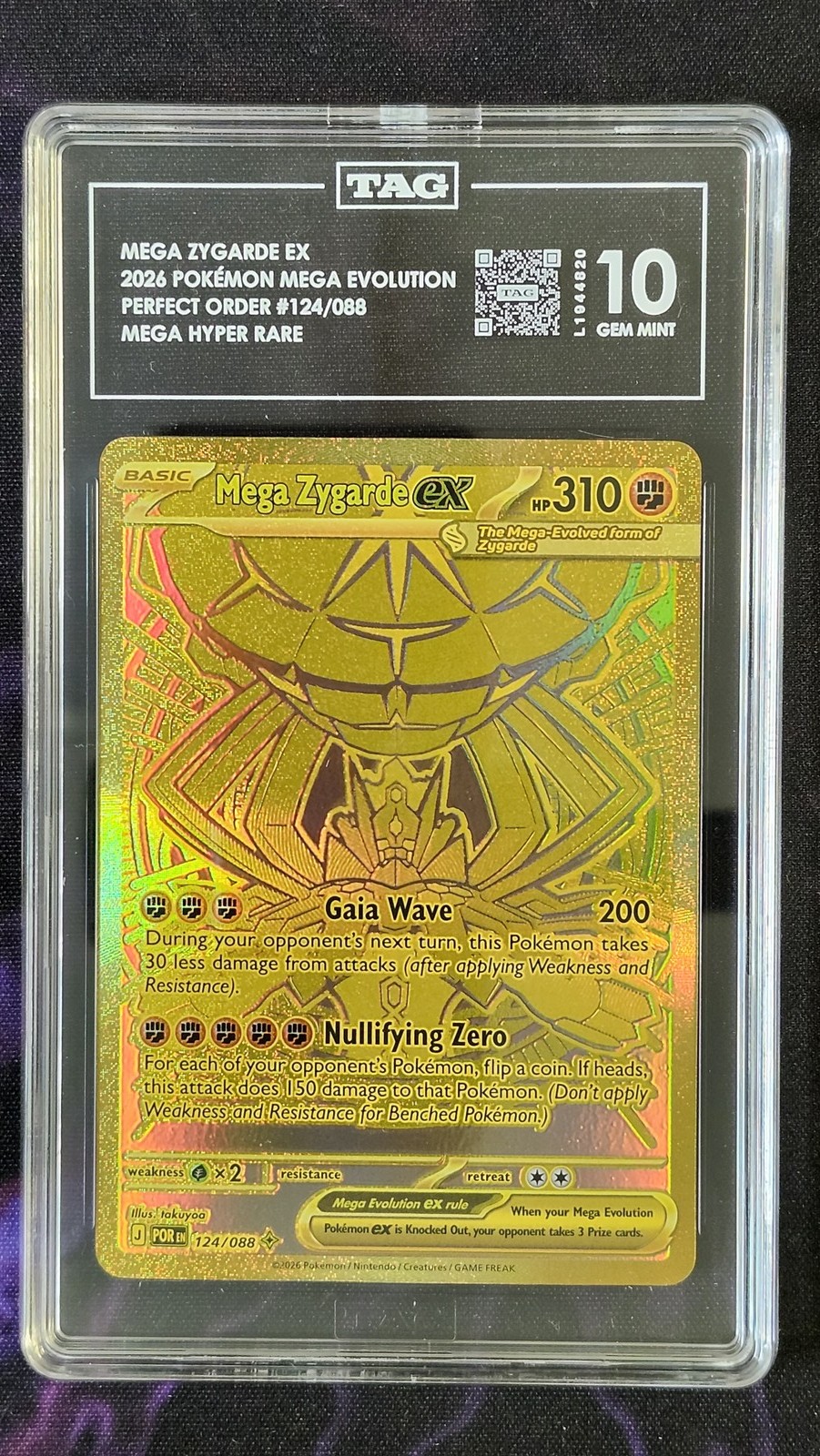 Pokemon TAG 10 Mega Zygarde EX 124 Perfect Order
