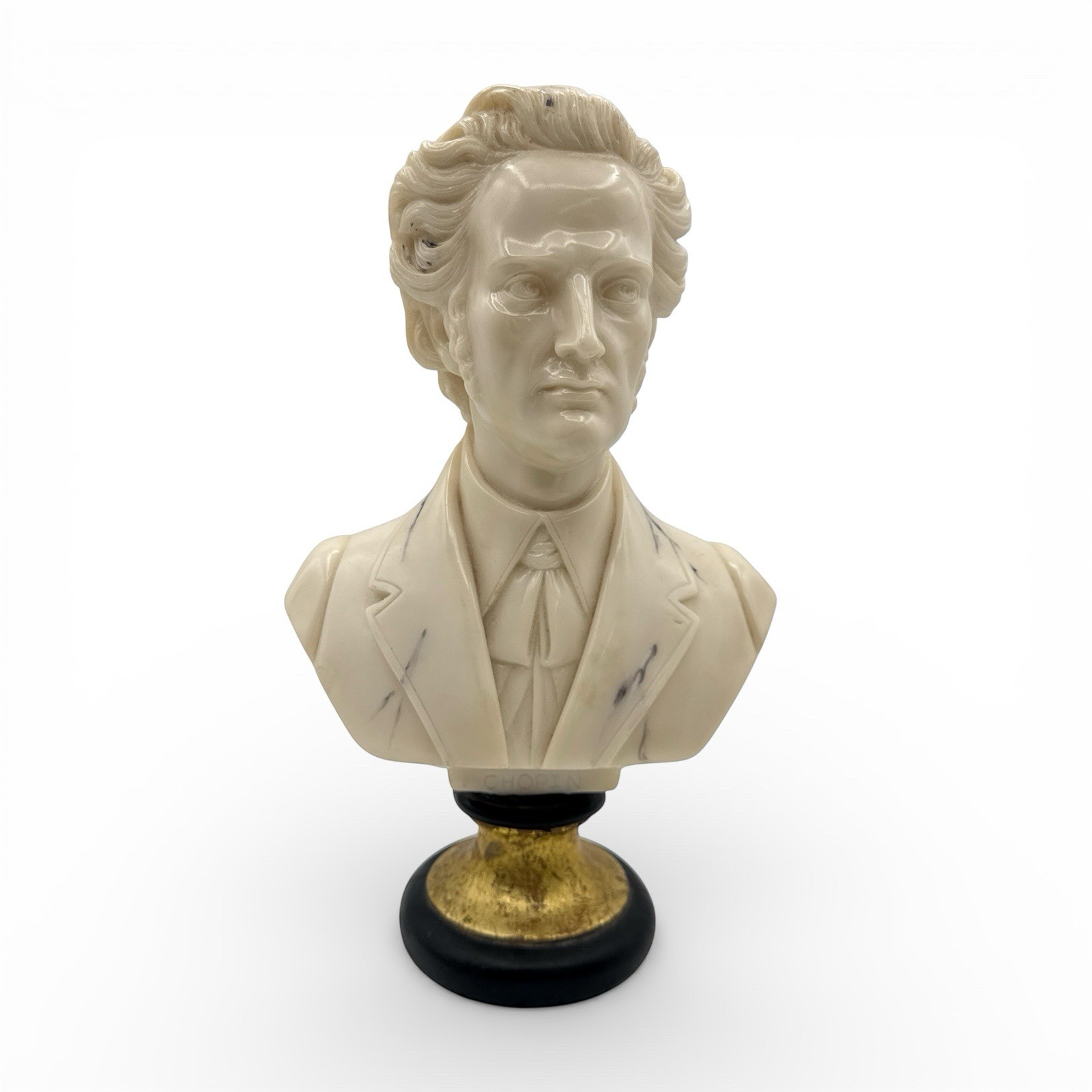 Vintage Fredrick Chopin Bust Statue Sculpture Marbleized Resin Vintage Fredrick Chopin Bust Statue Sculpture Marbleized Resin