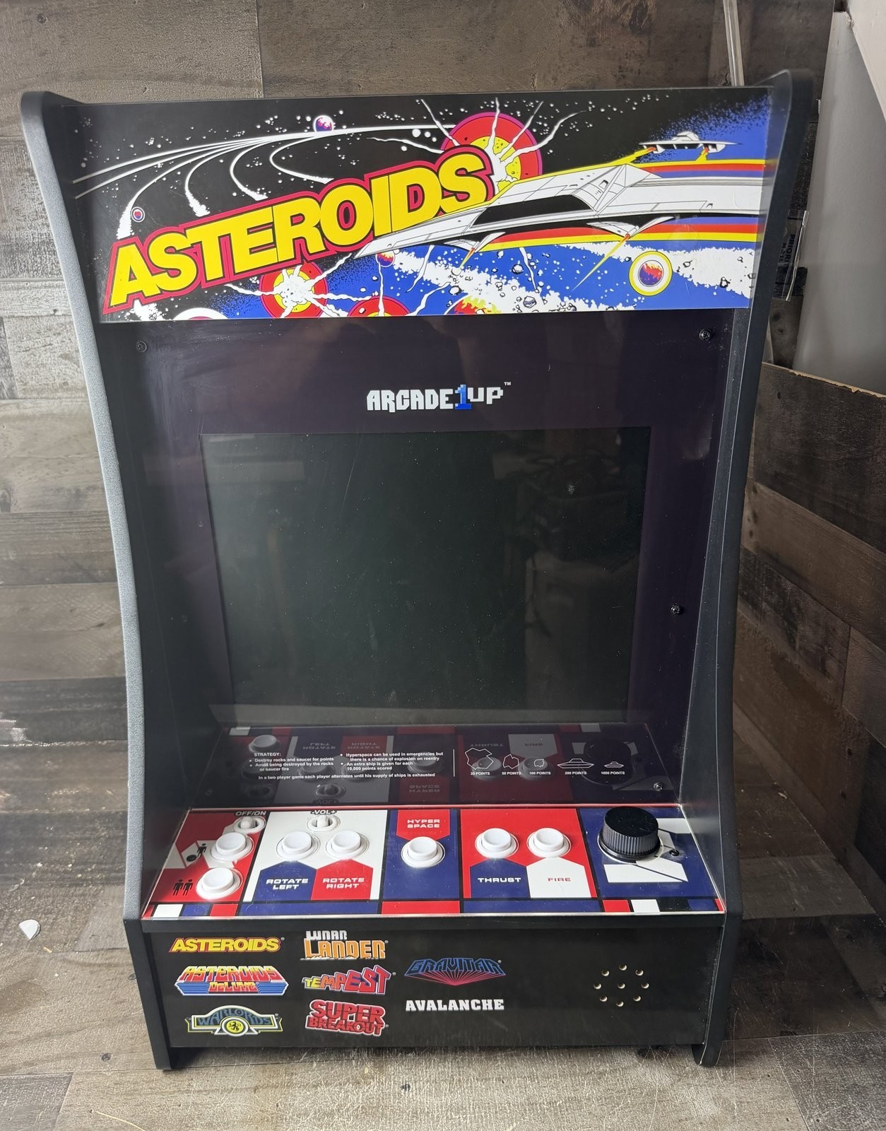 Arcade1Up Asteroids Countercade 8 Games Tempest Lunar Lander Gravitar Tested Arcade1Up Asteroids Countercade 8 Games Tempest Lunar Lander Gravitar Tested