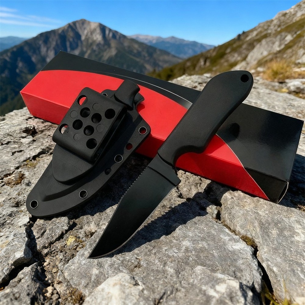 Small Survival Fixed Blade Knife Stainless Steel Blade & Nylon Handle Camping