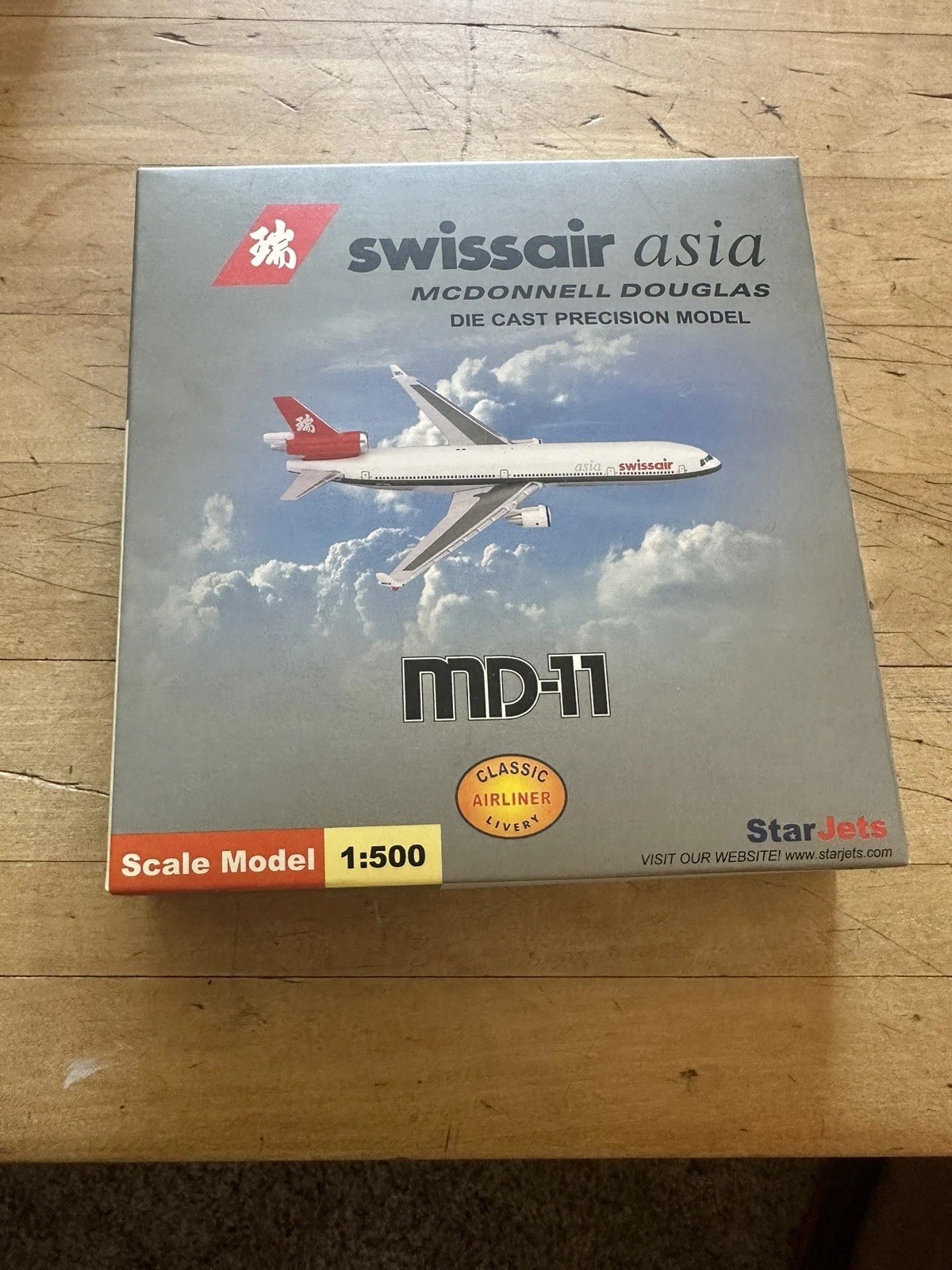 STAR JETS MD-11 McDonnell Douglas SWISS AIR ASIA 1:500 SCALE Die Cast MODEL