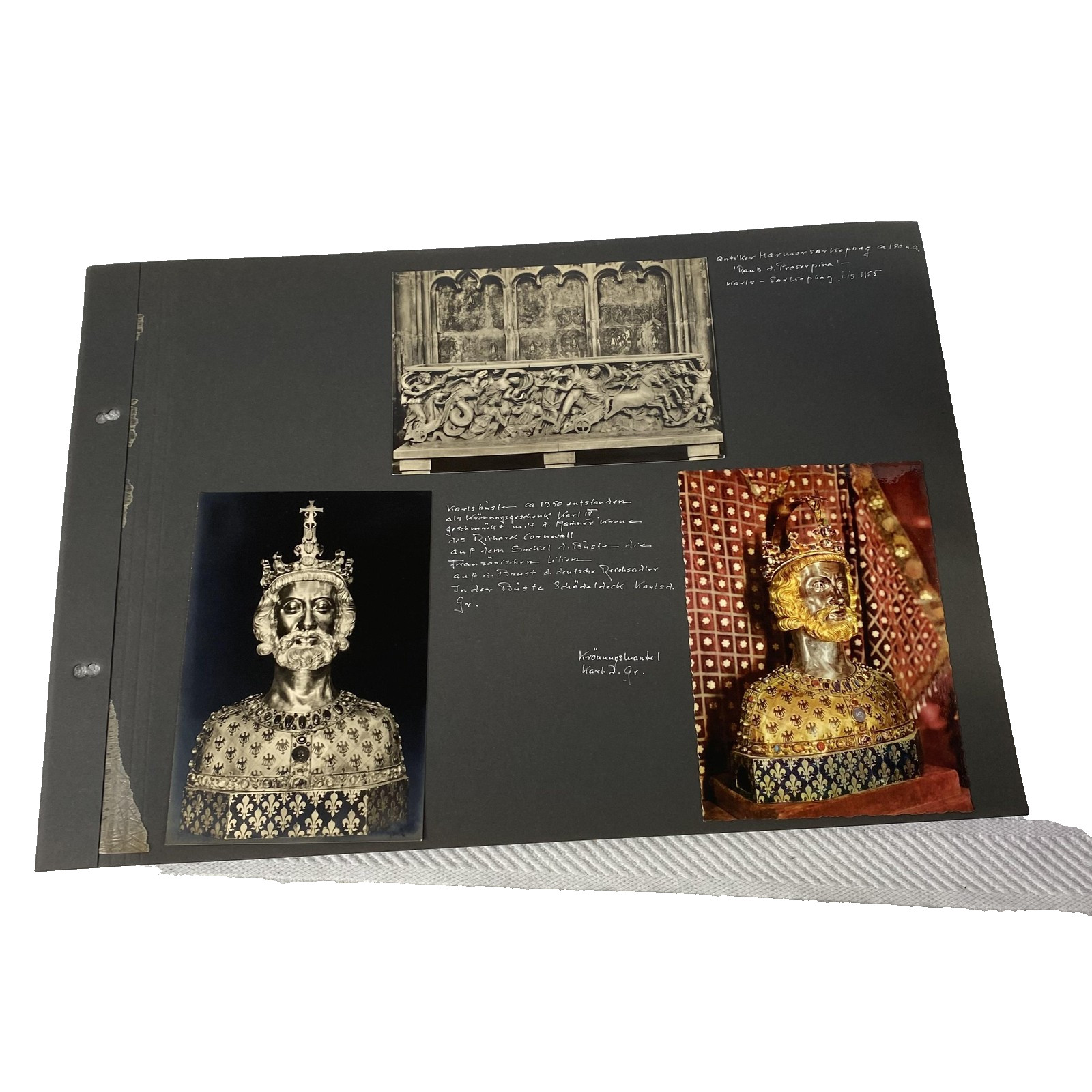 Vintage Aachen Germany Scrapbook Pages Charlemagne Bust Postcards