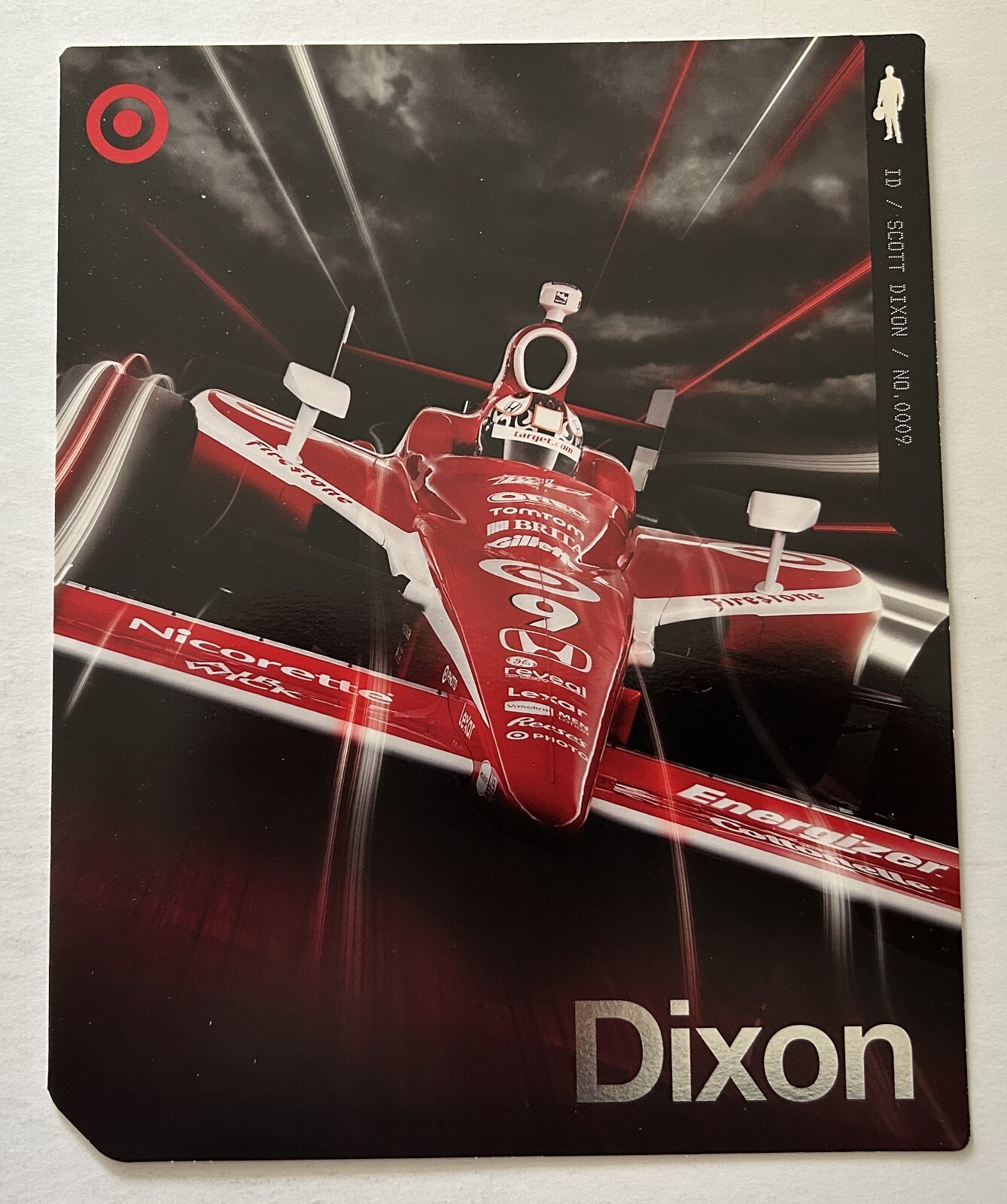 Vintage Poster Card 2010 Scott Dixon Target Racing Cart Indy Car Honda
