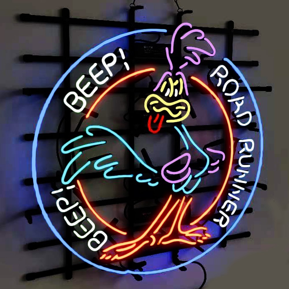 US STOCK Road Runner Beep Garage Neon Sign 24