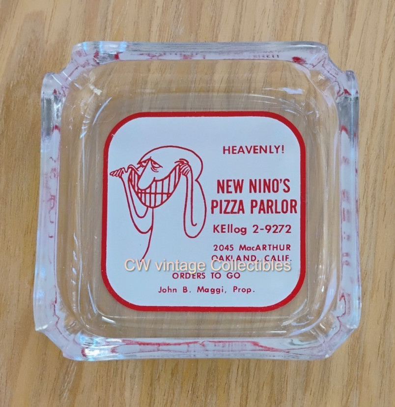 ca. 1950's-60's New Nino's Pizza Parlor Restaurant Ashtray Oakland California CA