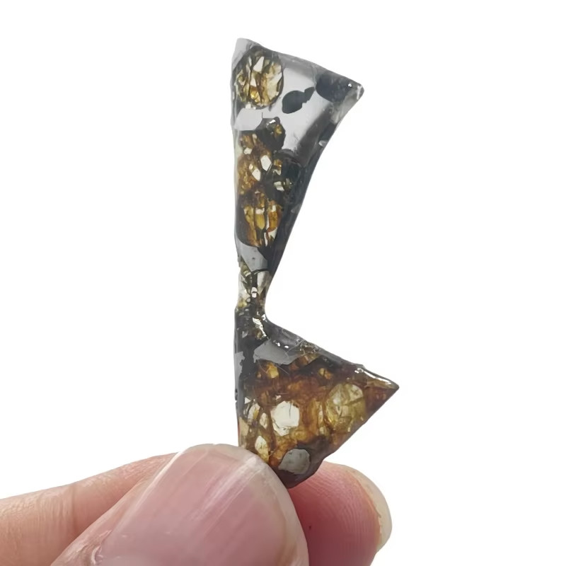 7.5CT SEYMCHAN pallasite meteorite slice METEORITE/USA QA851