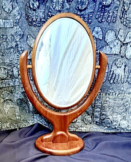 Hawaiian SOLID KOA WOOD TILT TABLETOP VANITY MIRROR 16\