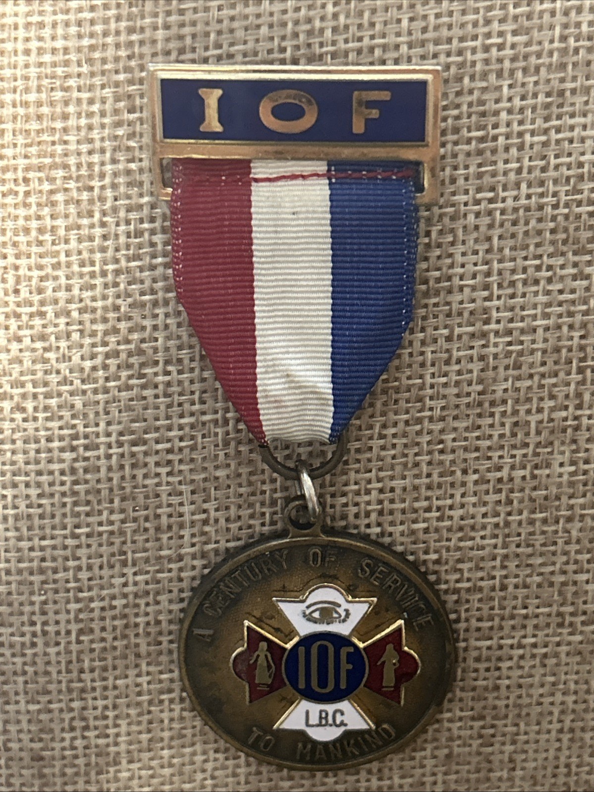 IOF Order Foresters 100 Years Anniversary Century Service 1974 Medal Pin Ribbon