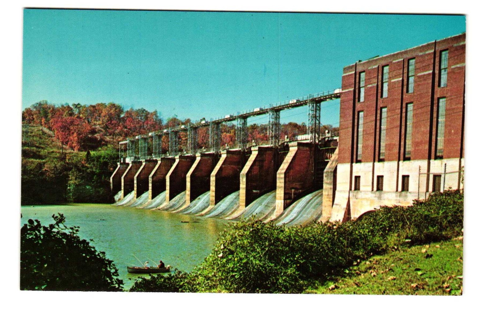 High Rock Dam North Carolina near Lexington Salisbury VTG postcard UNP