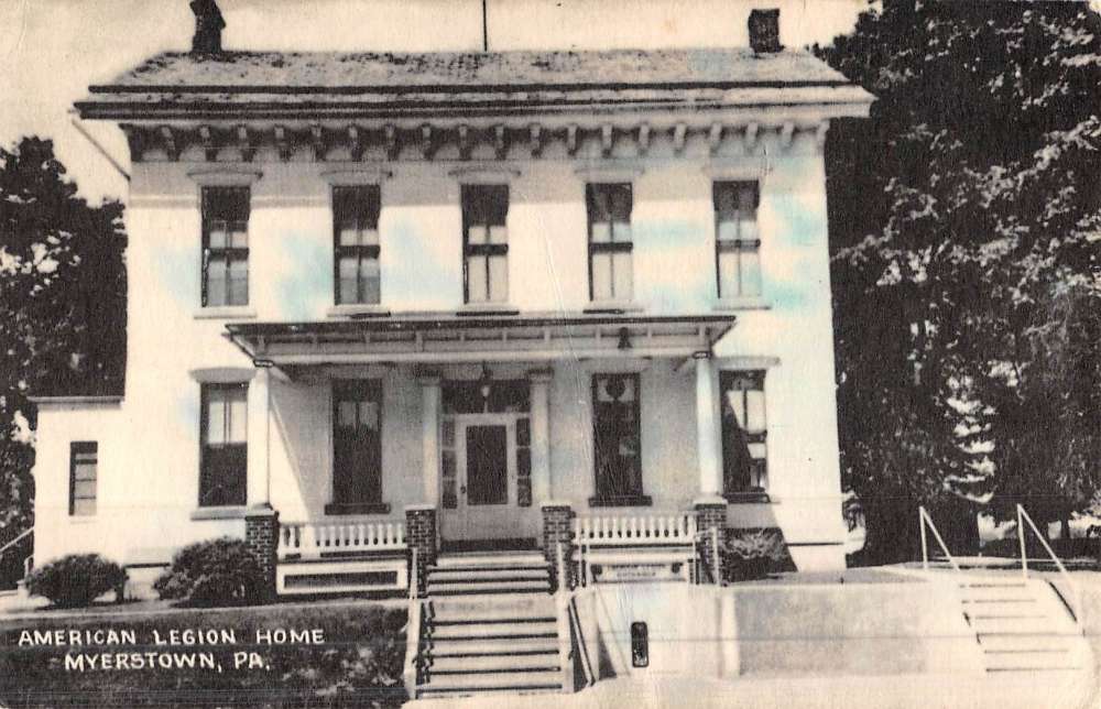 Myerstown Pennsylvania American Legion Home Antique Postcard K48390