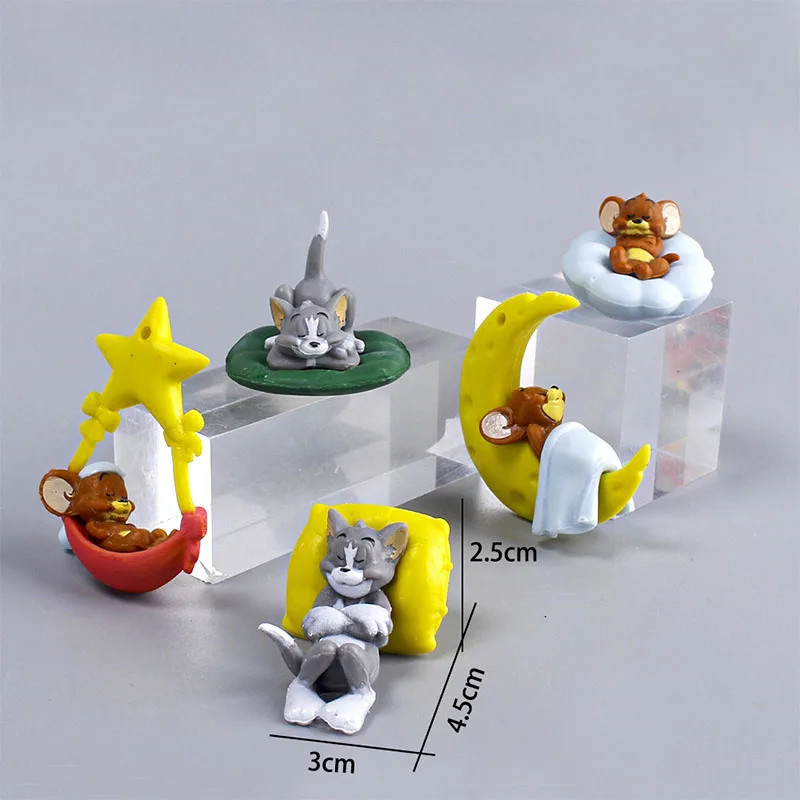 5Pcs/set Cute Cartoon Tom and Jerry Sleeping Kawaii PVC Model Collectible Hobby 5Pcs/set Cute Cartoon Tom and Jerry Sleeping Kawaii PVC Model Collectible Hobby