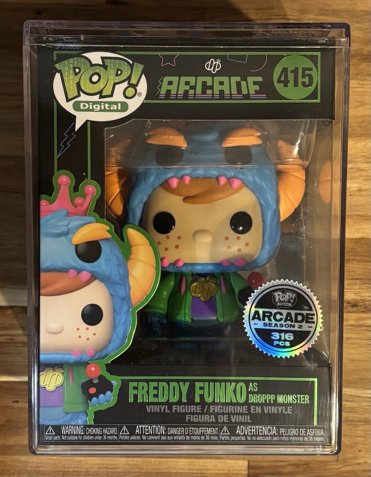 Funko Pop Digital #415 Arcade Freddy As Droppp Monster Season 2 LE 316