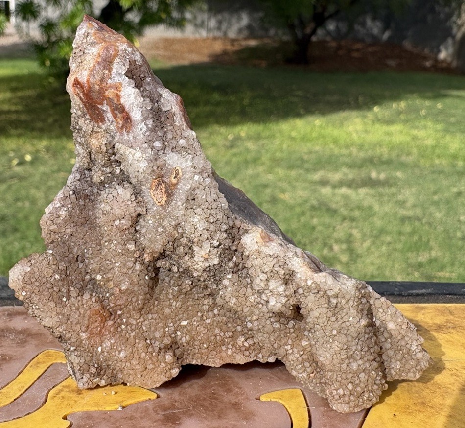 ☘️RR⛏️: Druzy Quartz On Arizona Petrified Wood, 4.5 Oz. 🌈