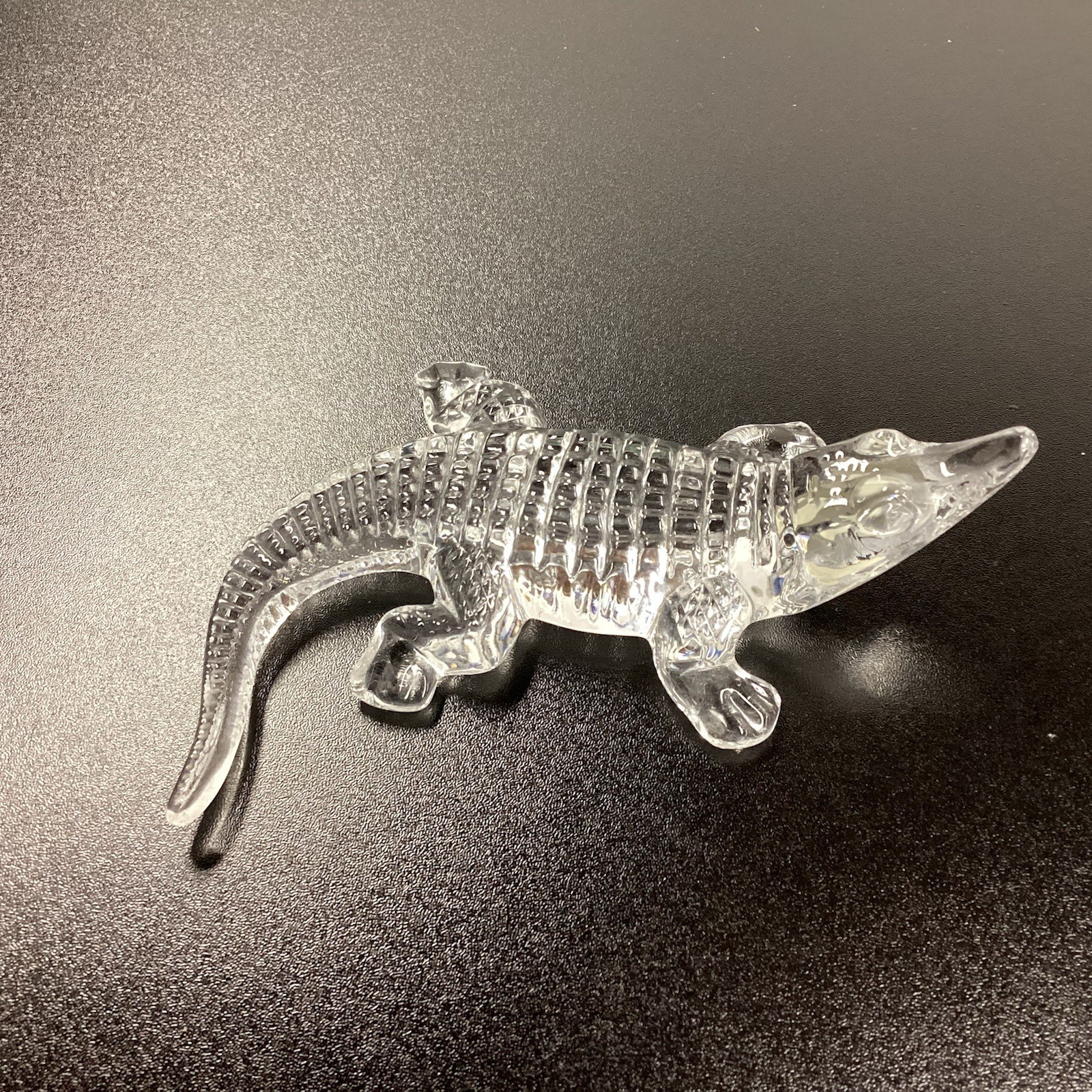 Vintage Waterford Crystal Alligator Figurine Paperweight Ireland
