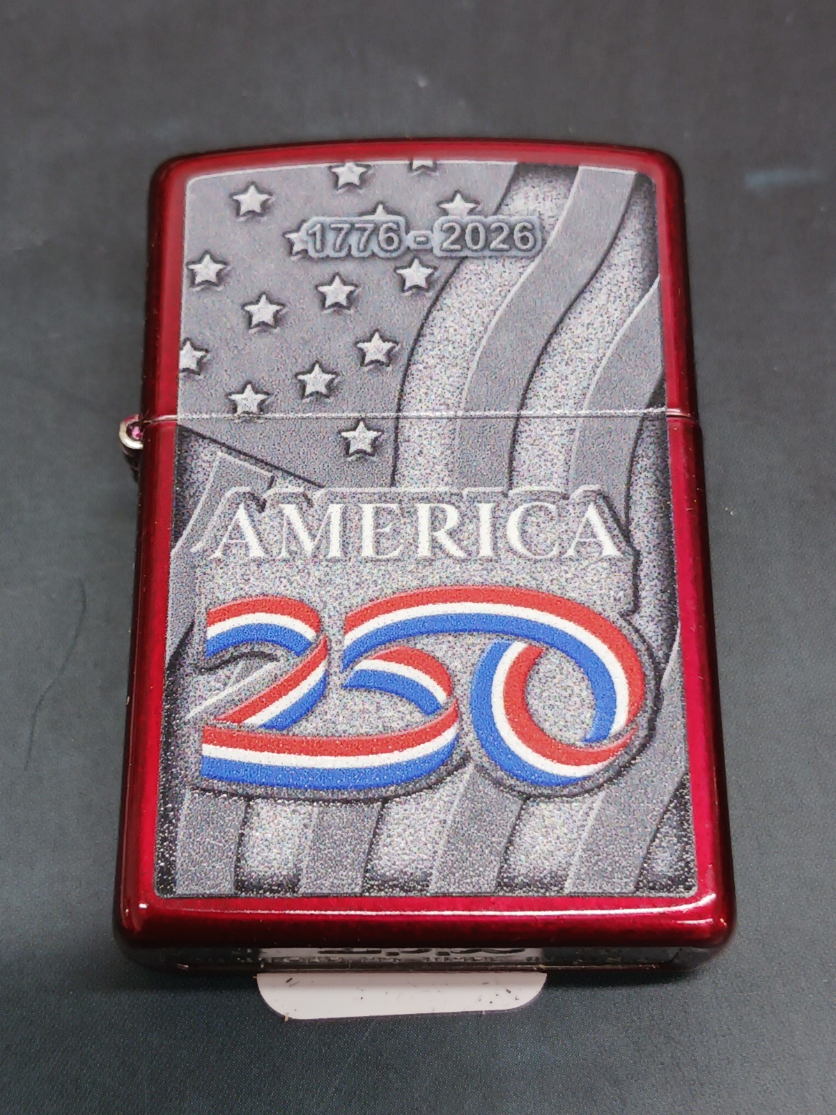 Zippo America 250th Anniversary 1776-2026 Candy Apple Red Color Image 47290 Zippo America 250th Anniversary 1776-2026 Candy Apple Red Color Image 47290